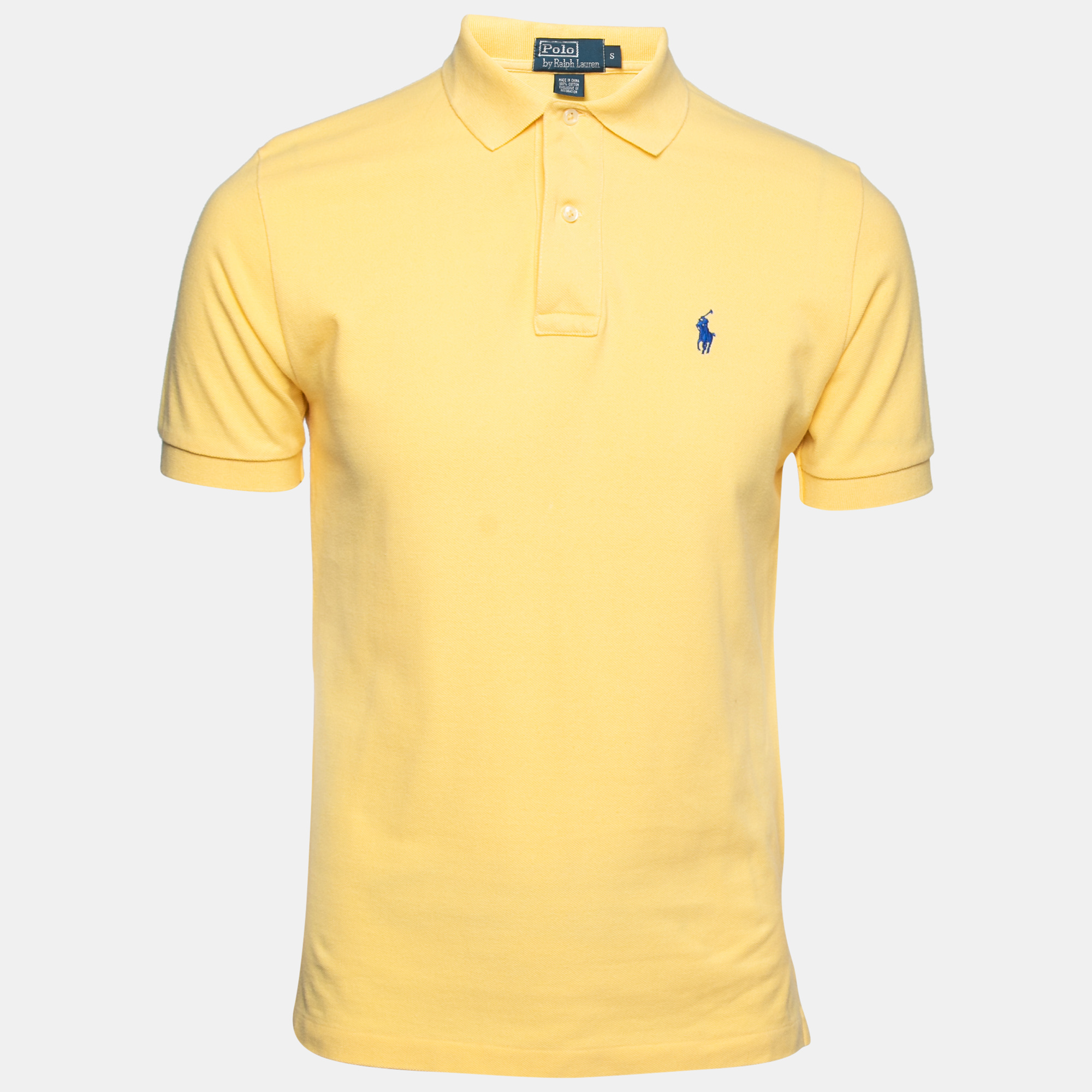 

Polo Ralph Lauren Yellow Cotton Pique Short Sleeve Polo T-Shirt