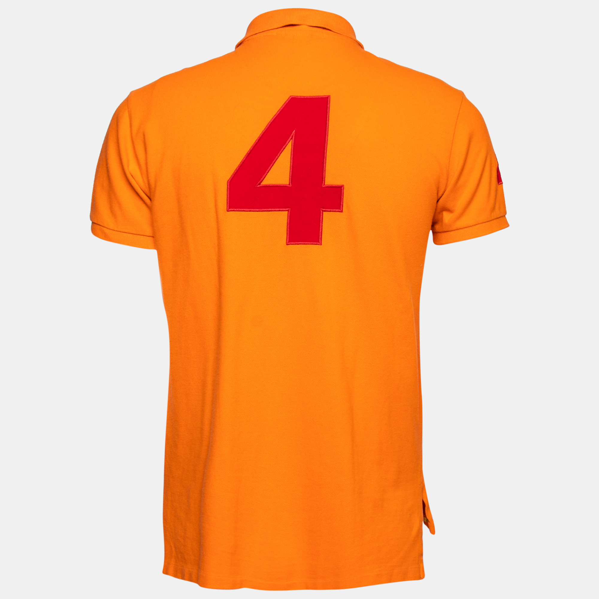 

Polo Ralph Lauren Orange Cotton Pique Custom Fit Polo T-Shirt