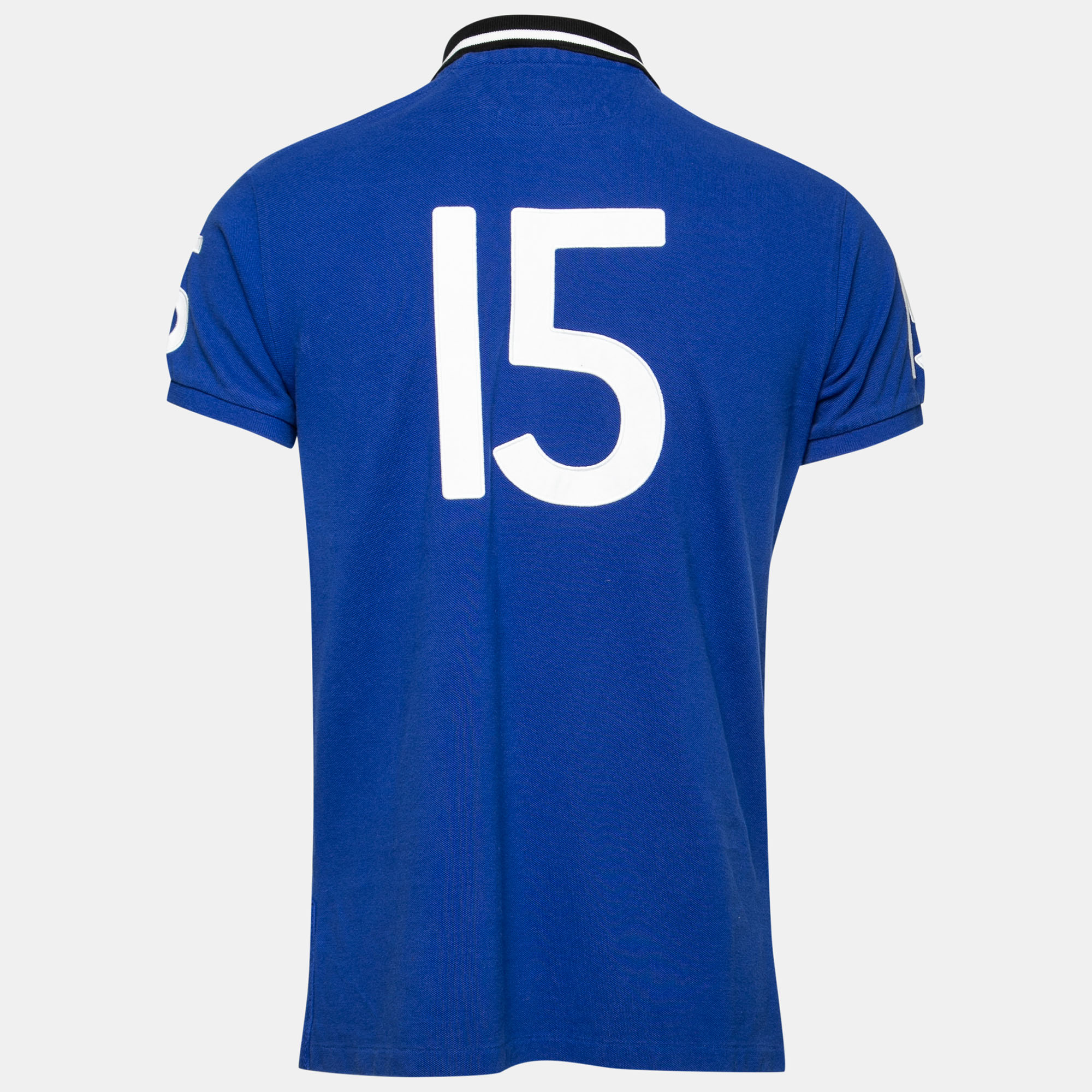 

Polo Ralph Lauren Blue Cotton Pique Custom Fit Polo T-Shirt