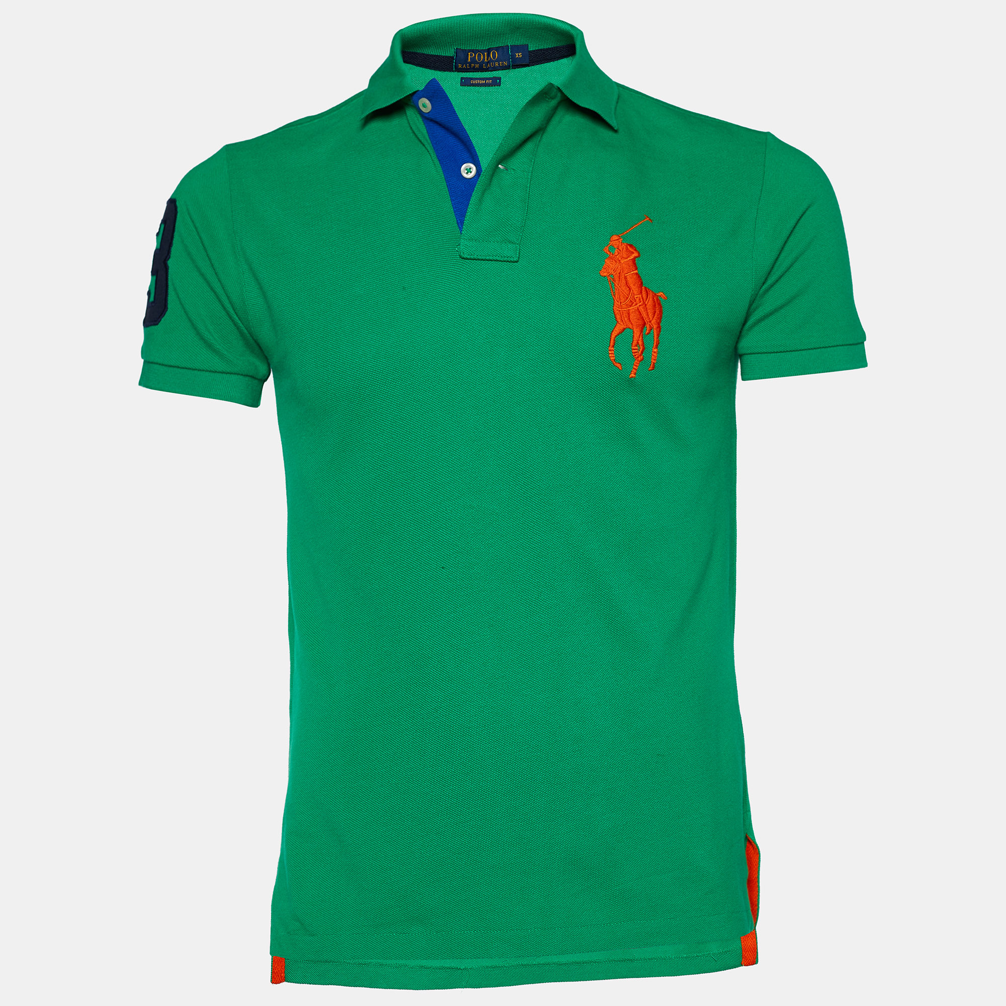 Pre-owned Polo Ralph Lauren Green Cotton Pique Polo T-shirt Xs