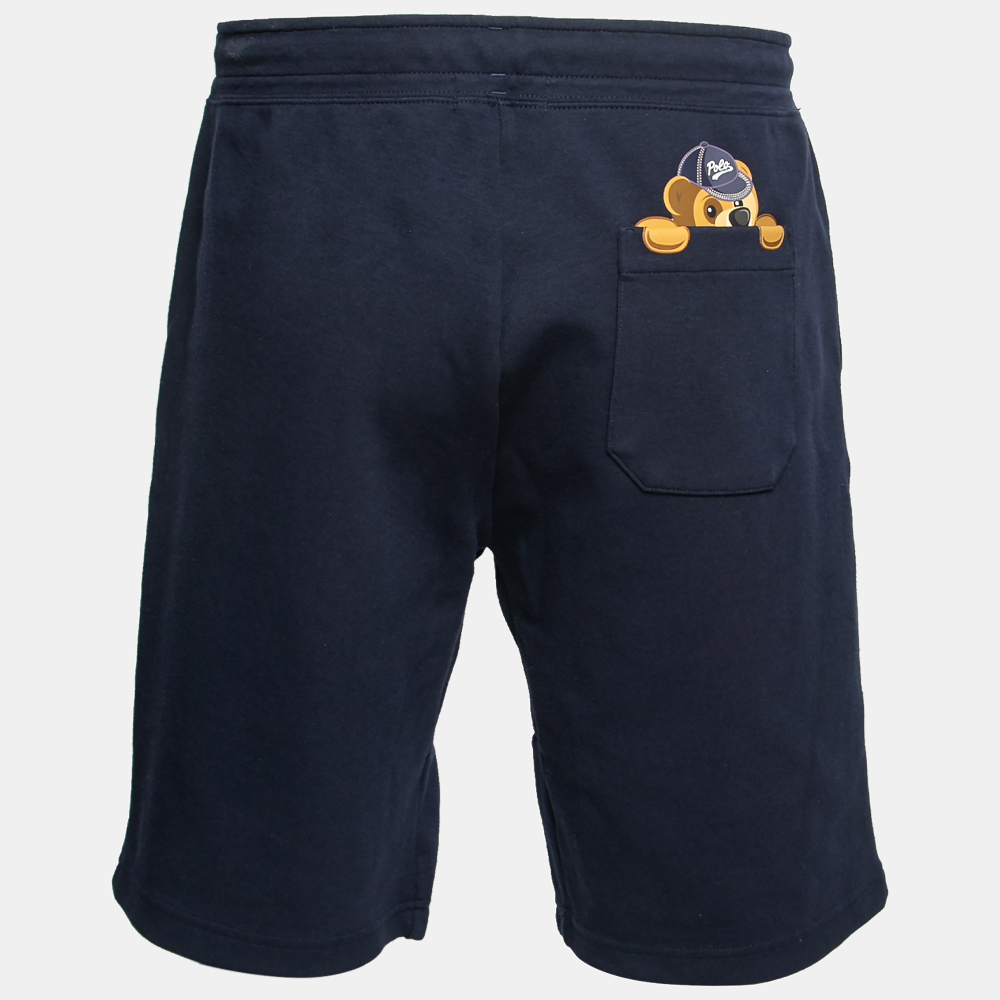 

Polo Ralph Lauren Navy Blue Cotton Logo Bear Printed Shorts