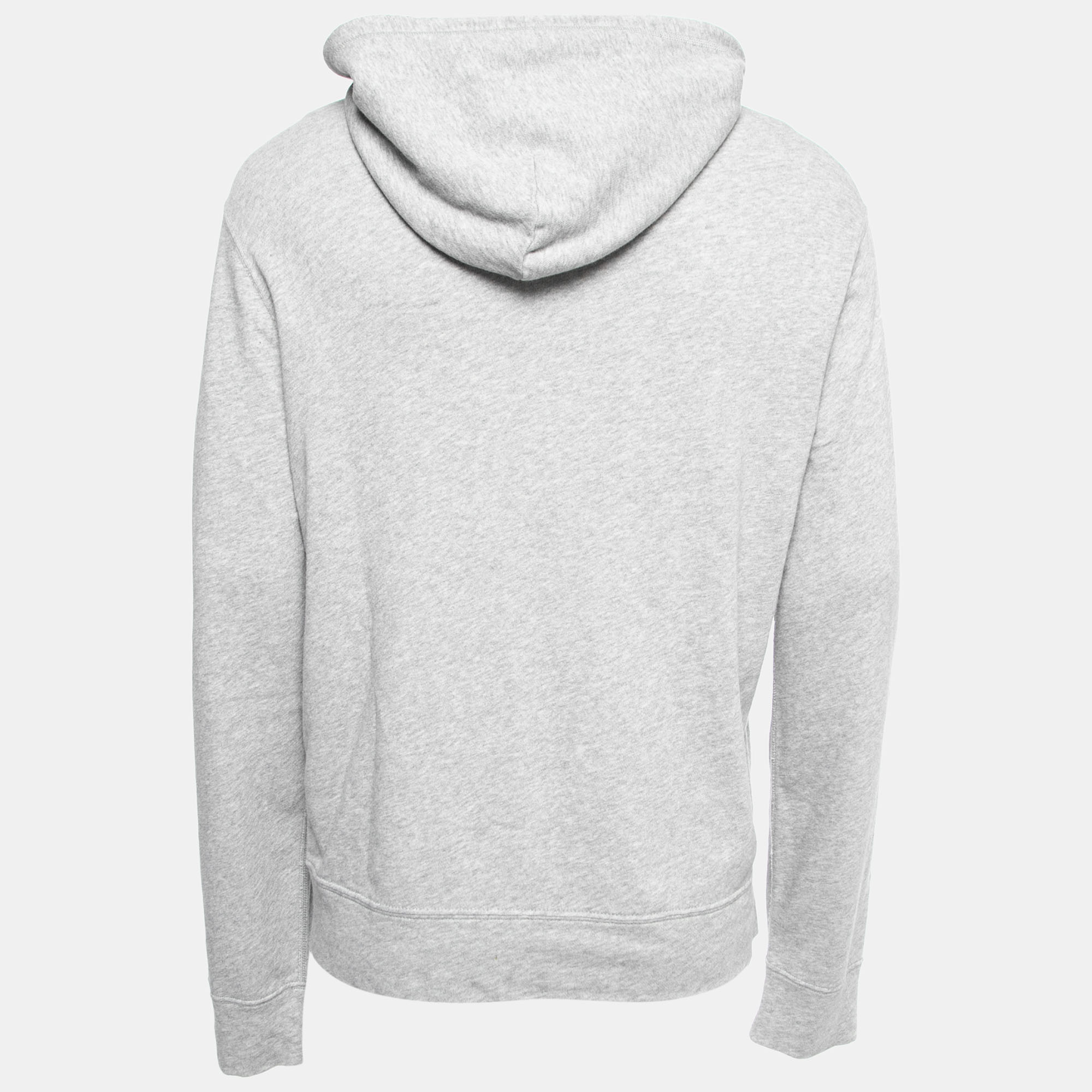 

Polo Ralph Lauren Grey Cotton Knit Zip Front Hooded Jacket