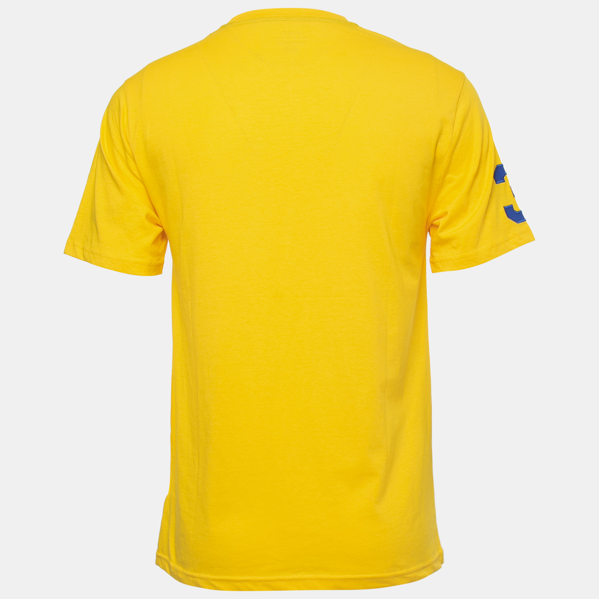 

Polo Ralph Lauren Yellow Logo Embroidered Cotton Crew Neck T-Shirt