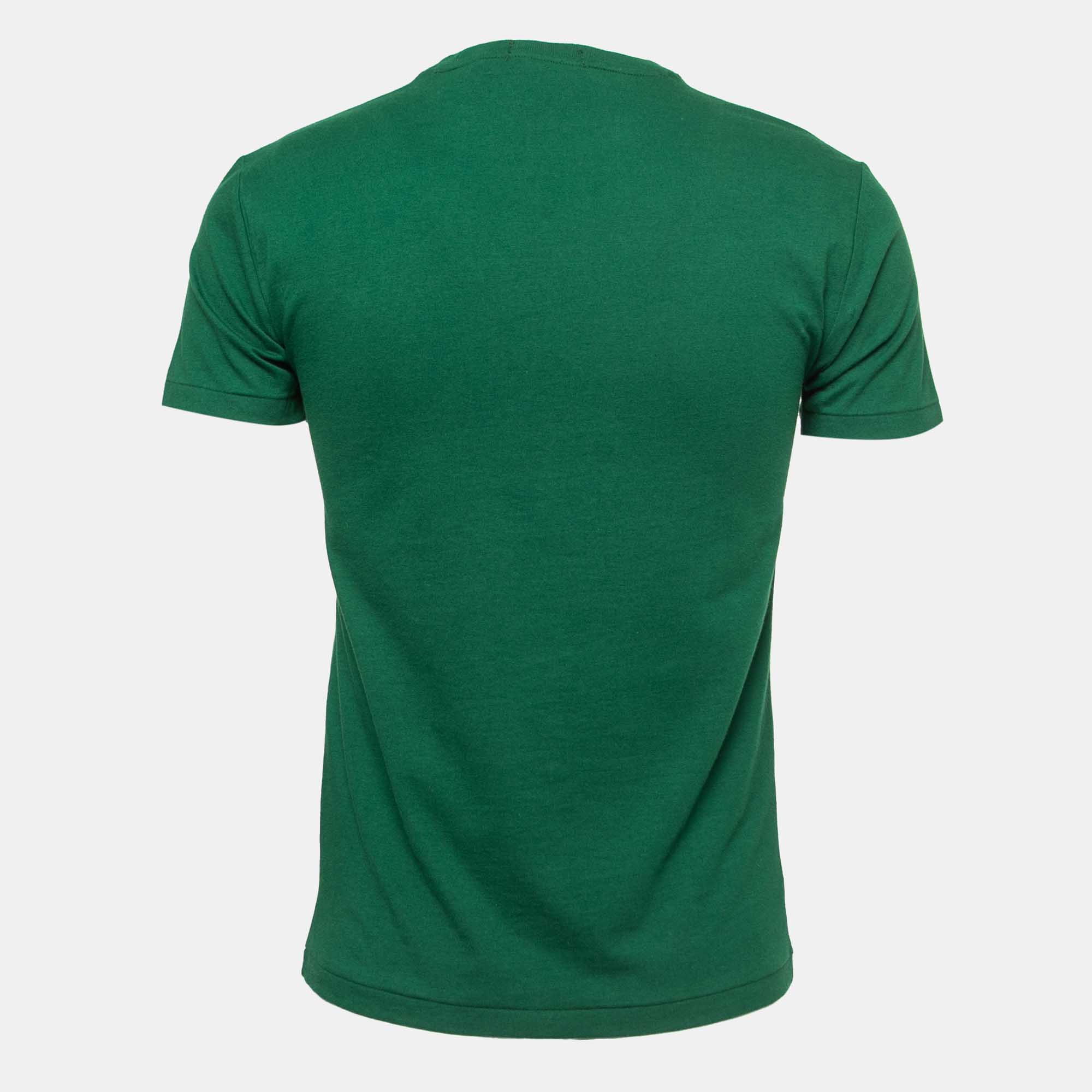 

Polo Ralph Lauren Green Polo Bear Print Cotton Half Sleeve T-Shirt