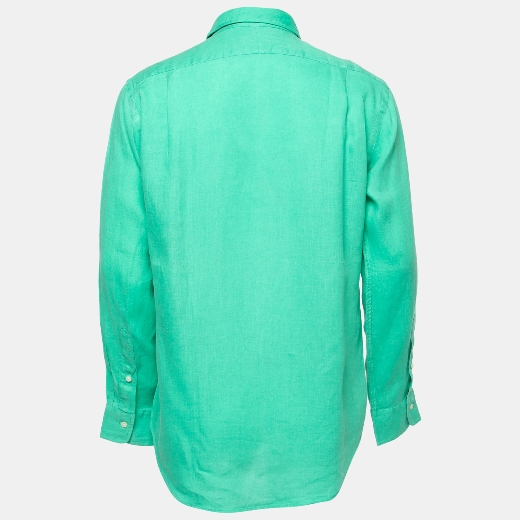 

Polo Ralph Lauren Green Linen Button Front Shirt