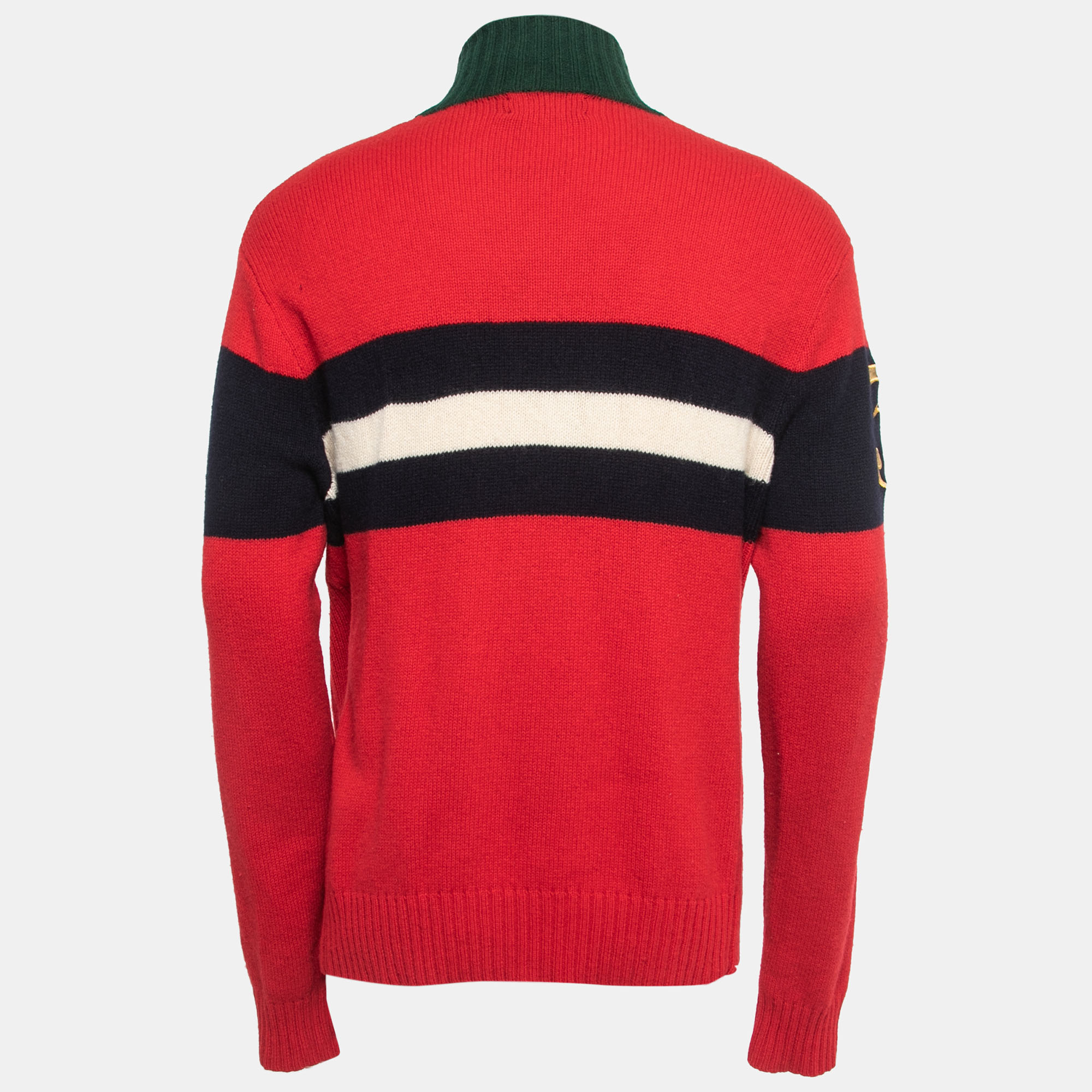 

Polo Ralph Lauren Multicolor Wool Zip Front High Neck Sweater