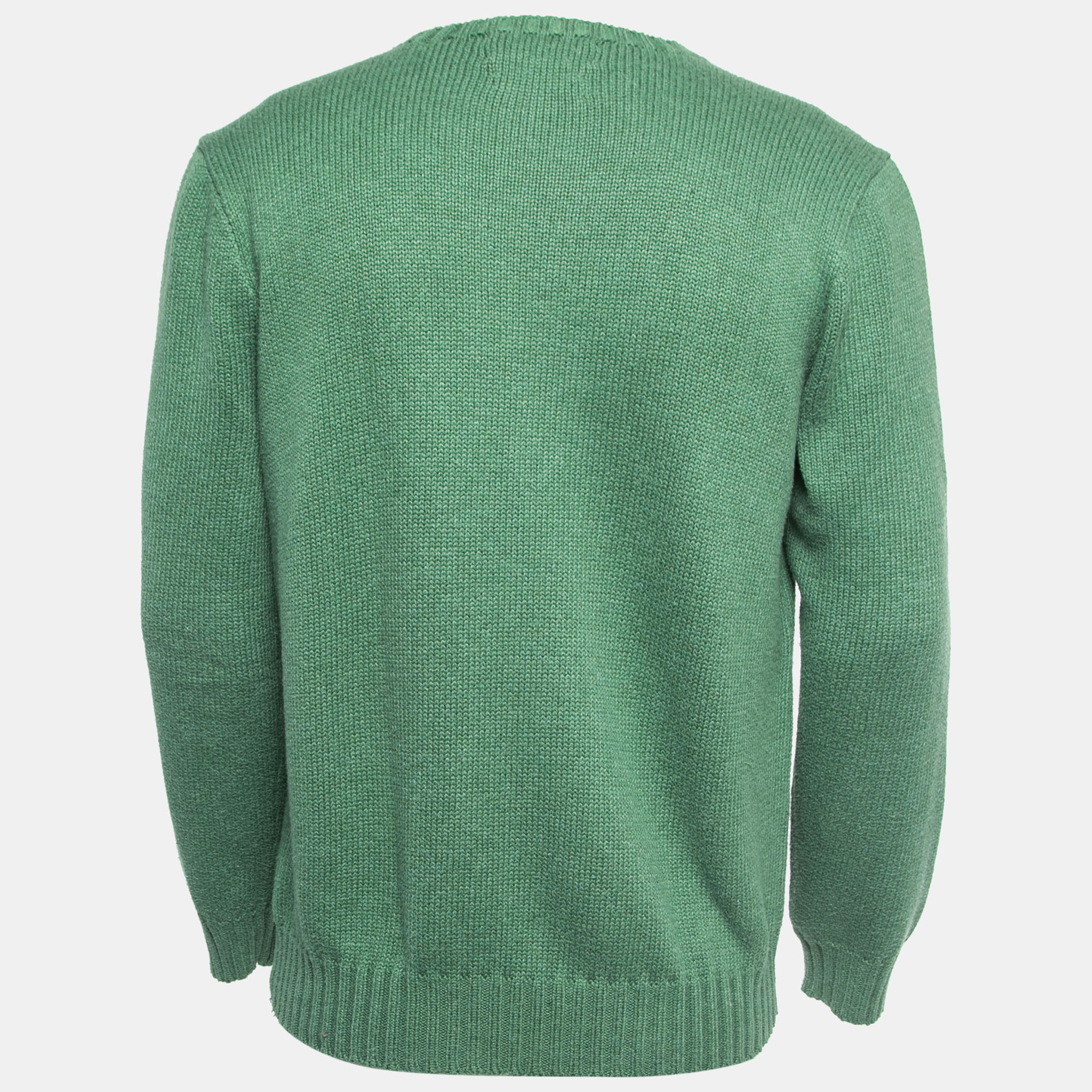 

Polo Ralph Lauren Green Cotton Knit Crew Neck Sweater