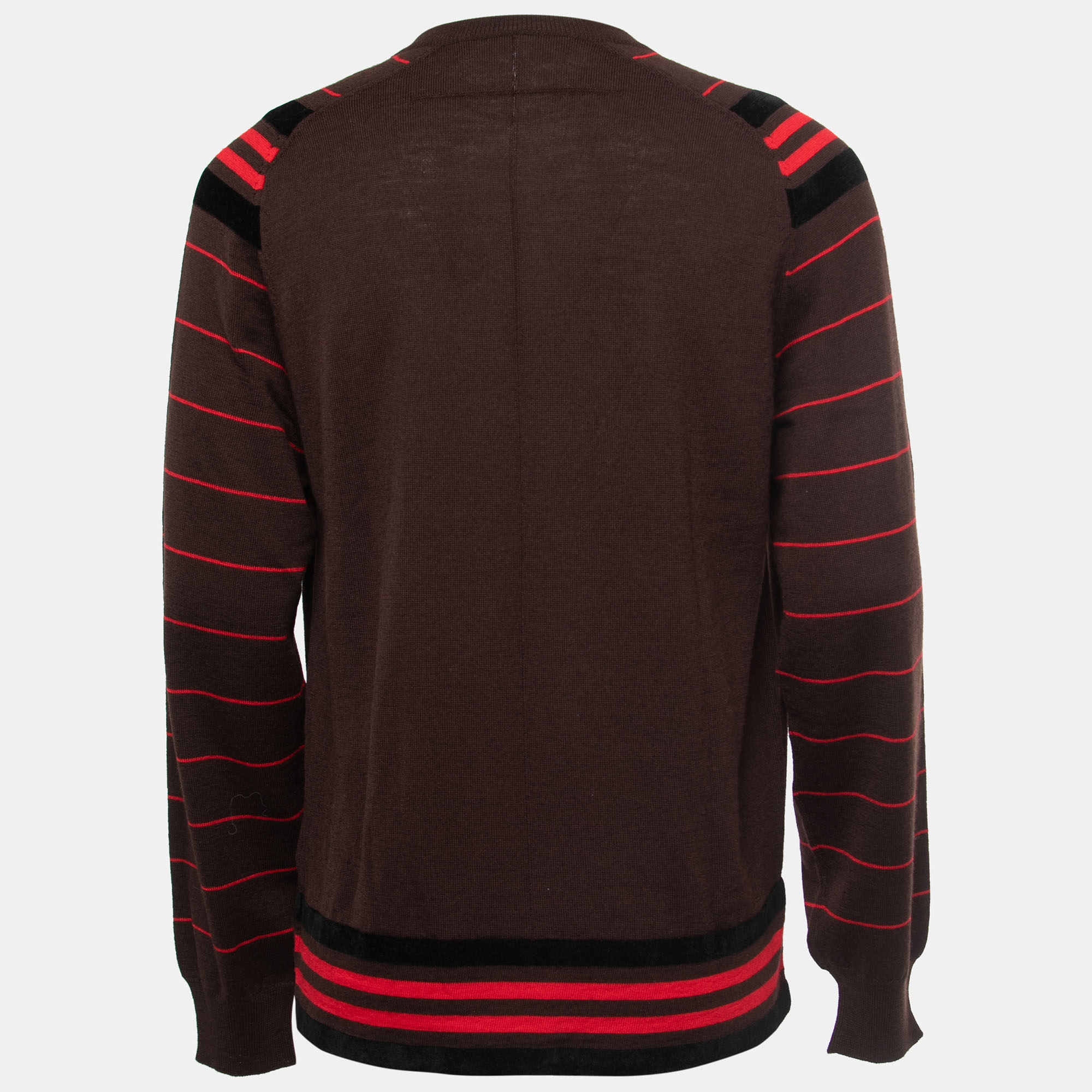 

Givenchy Brown Striped Wool Crew Neck Jumper