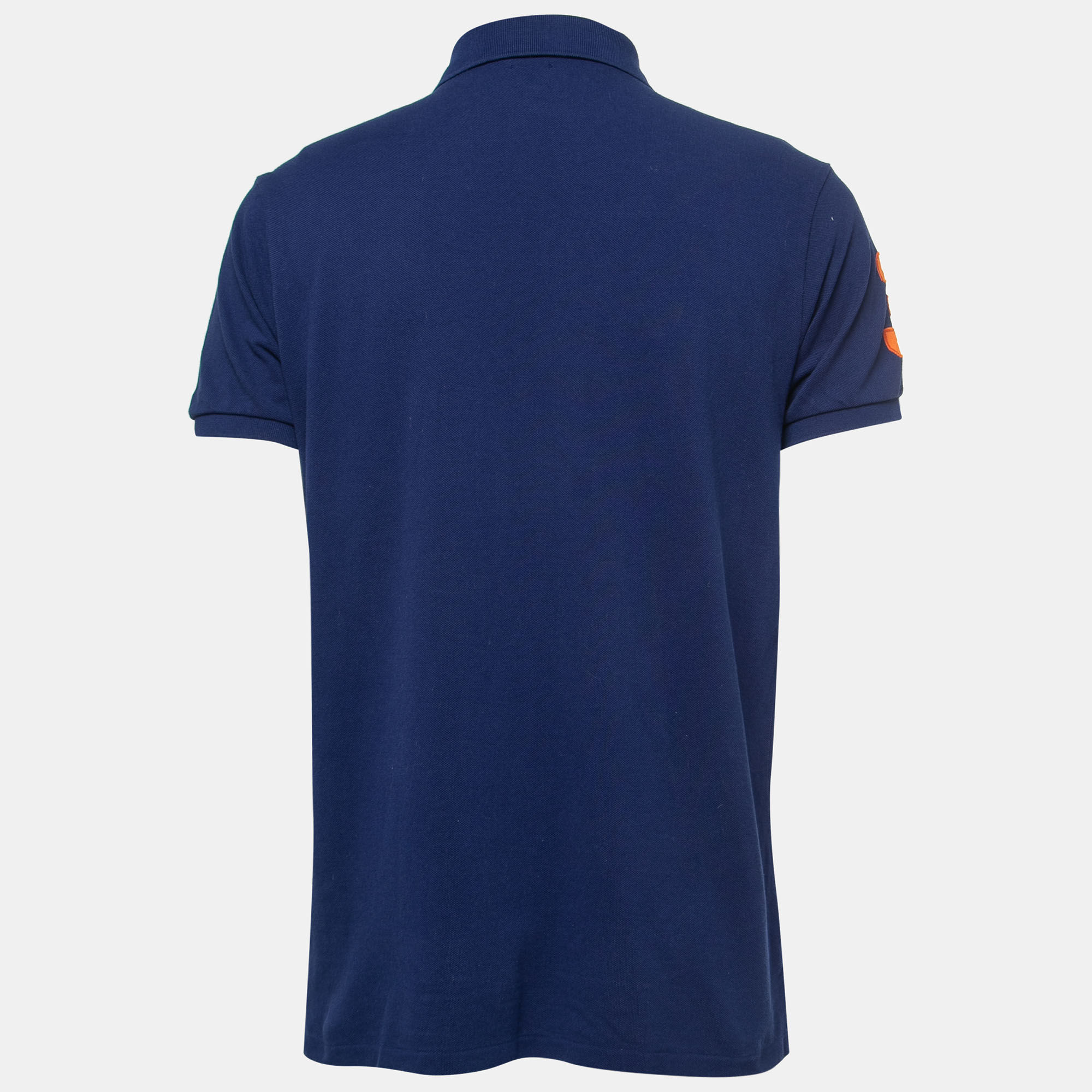

Polo Ralph Lauren Blue Cotton Pique Logo Embroidered Polo T-Shirt