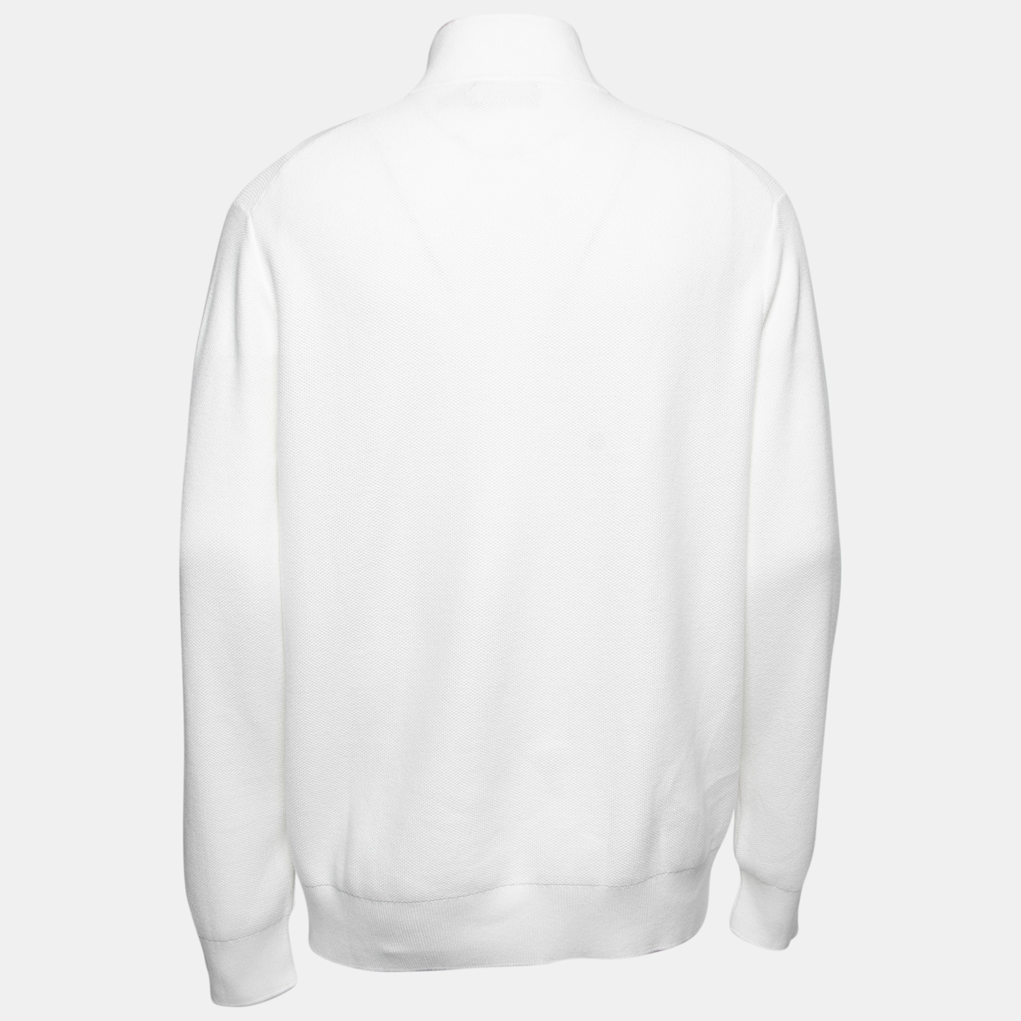 

Polo Ralph Lauren White Cotton Long Sleeve Jumper