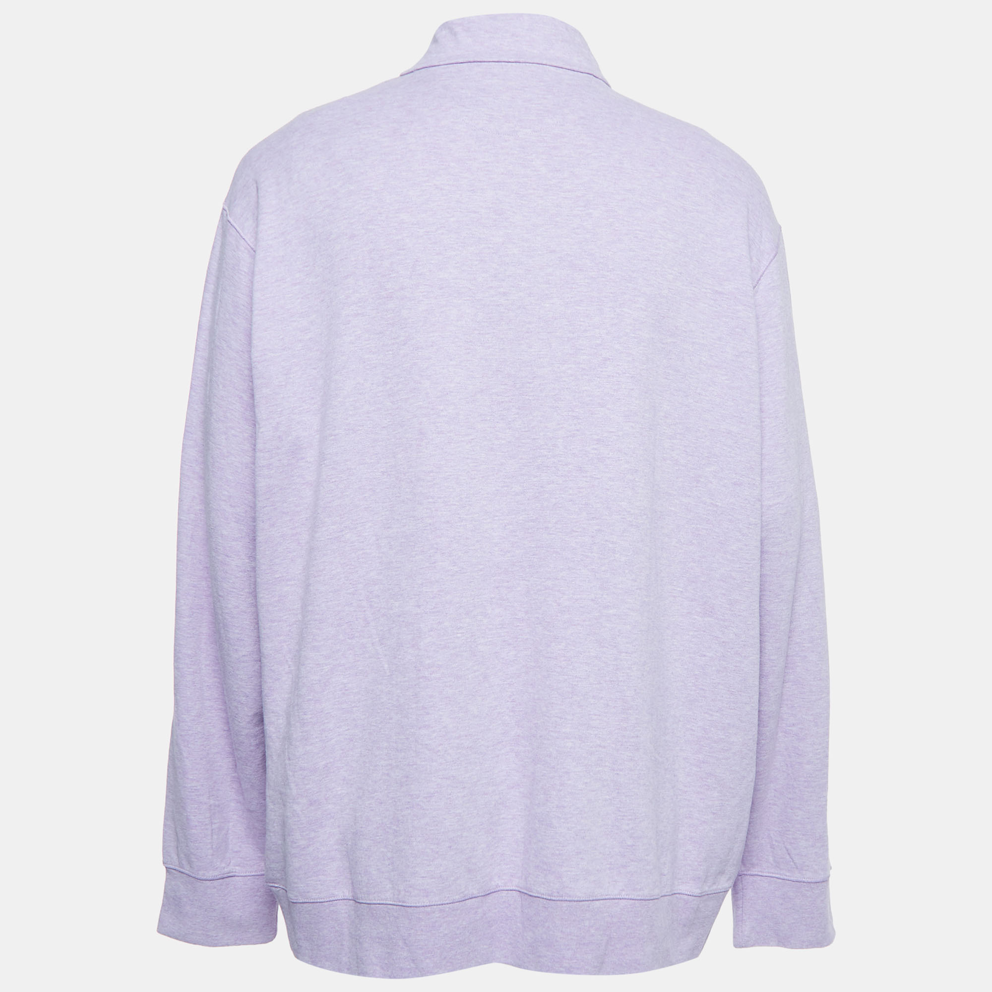 

Polo Ralph Lauren Purple Logo Embroidered Cotton Knit High Neck Full Sleeve T-Shirt