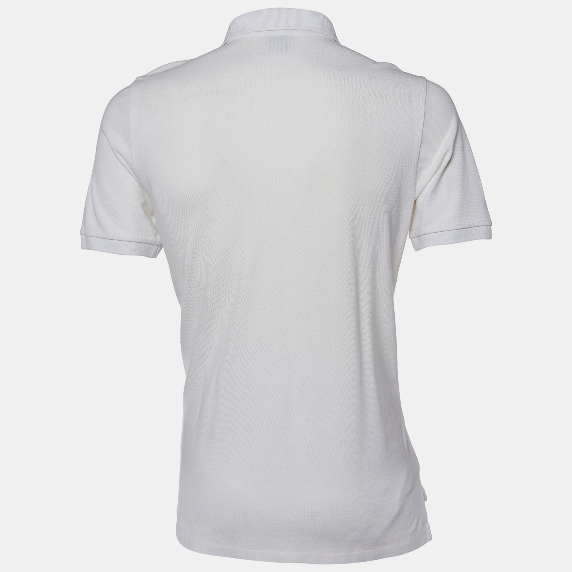 

Polo Ralph Lauren White Cotton Knit Contrast Detail Polo T-Shirt