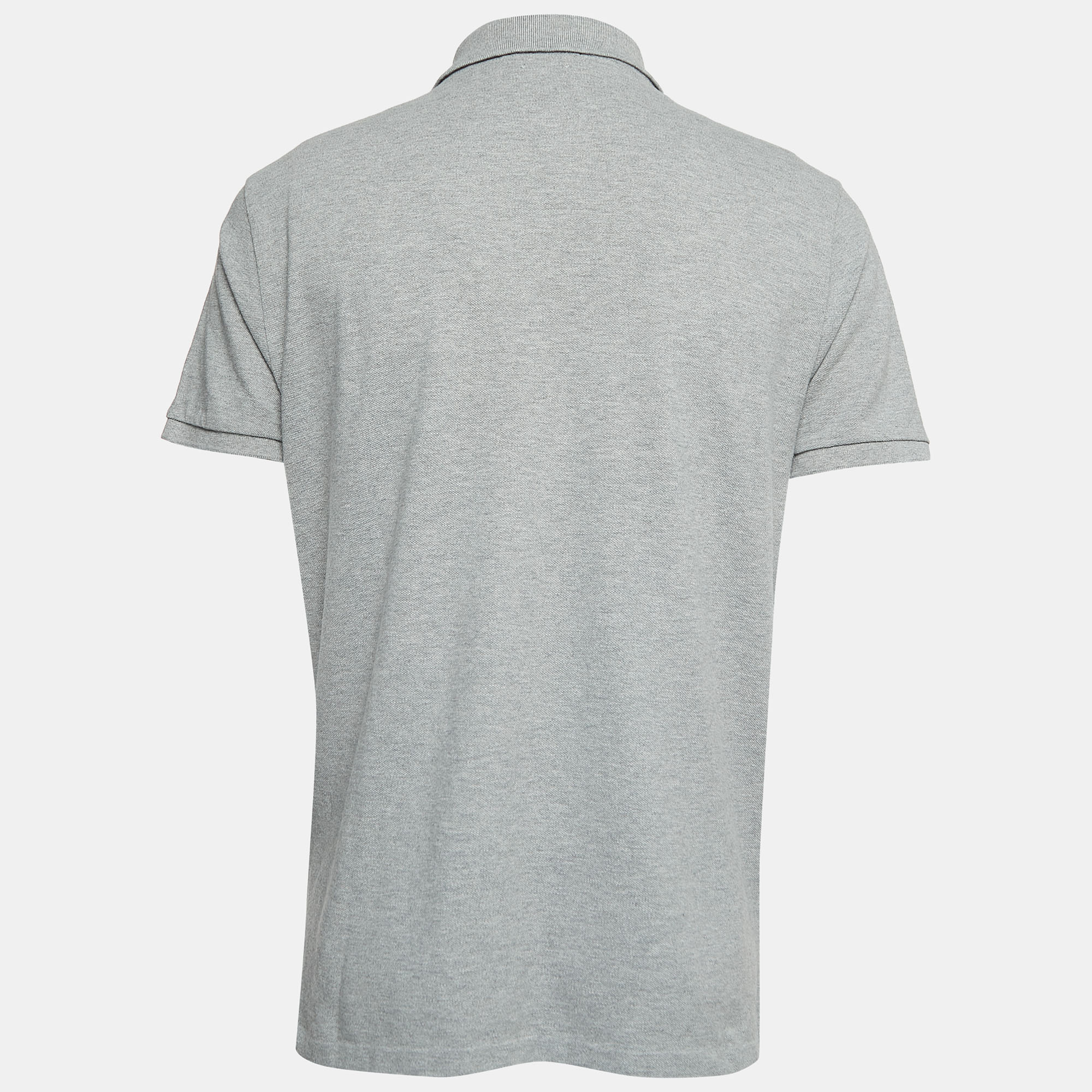 

Polo Ralph Lauren Grey Logo Embroidered Cotton Polo T-Shirt