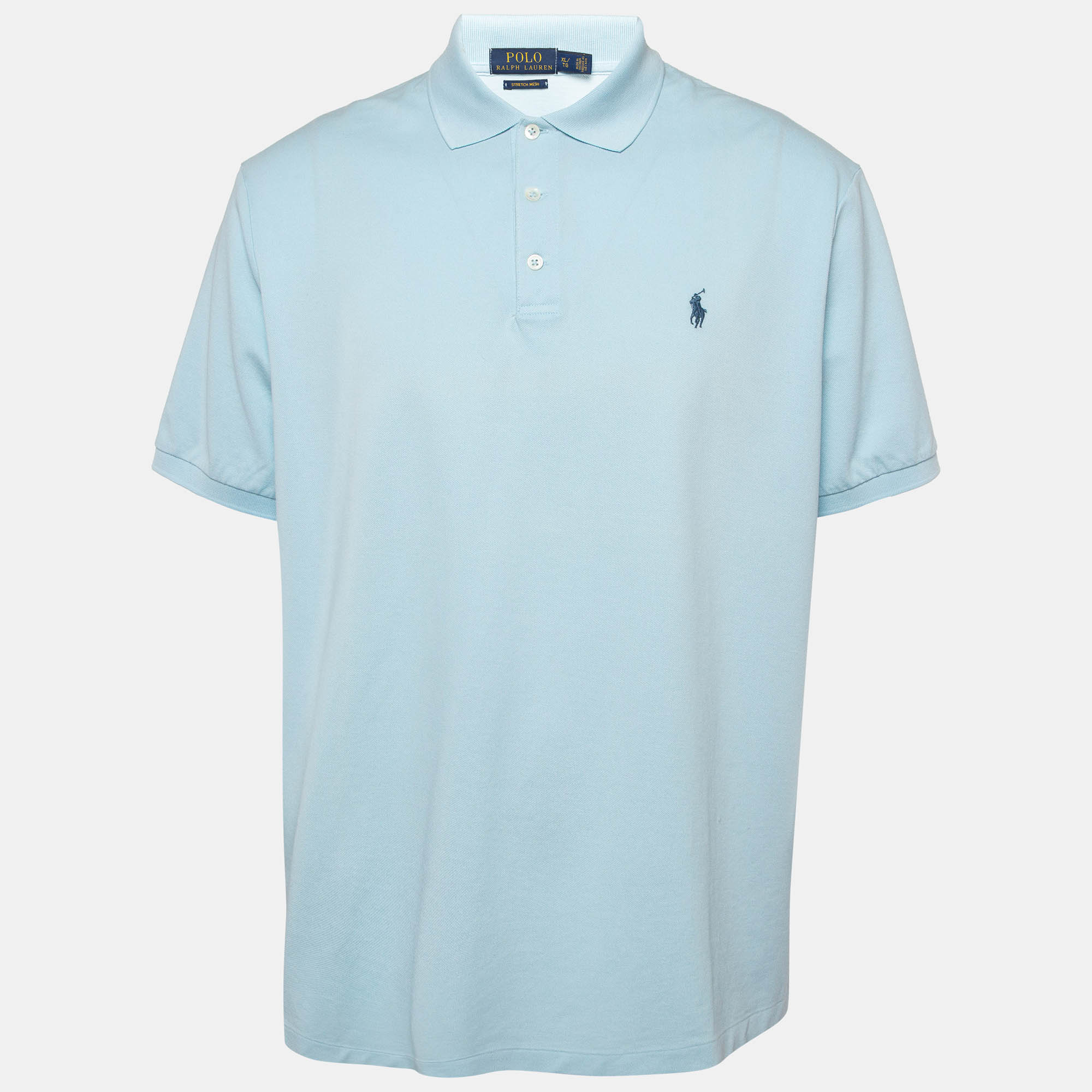 

Polo Ralph Lauren Light Blue Stretch Mesh Knit Polo T-Shirt