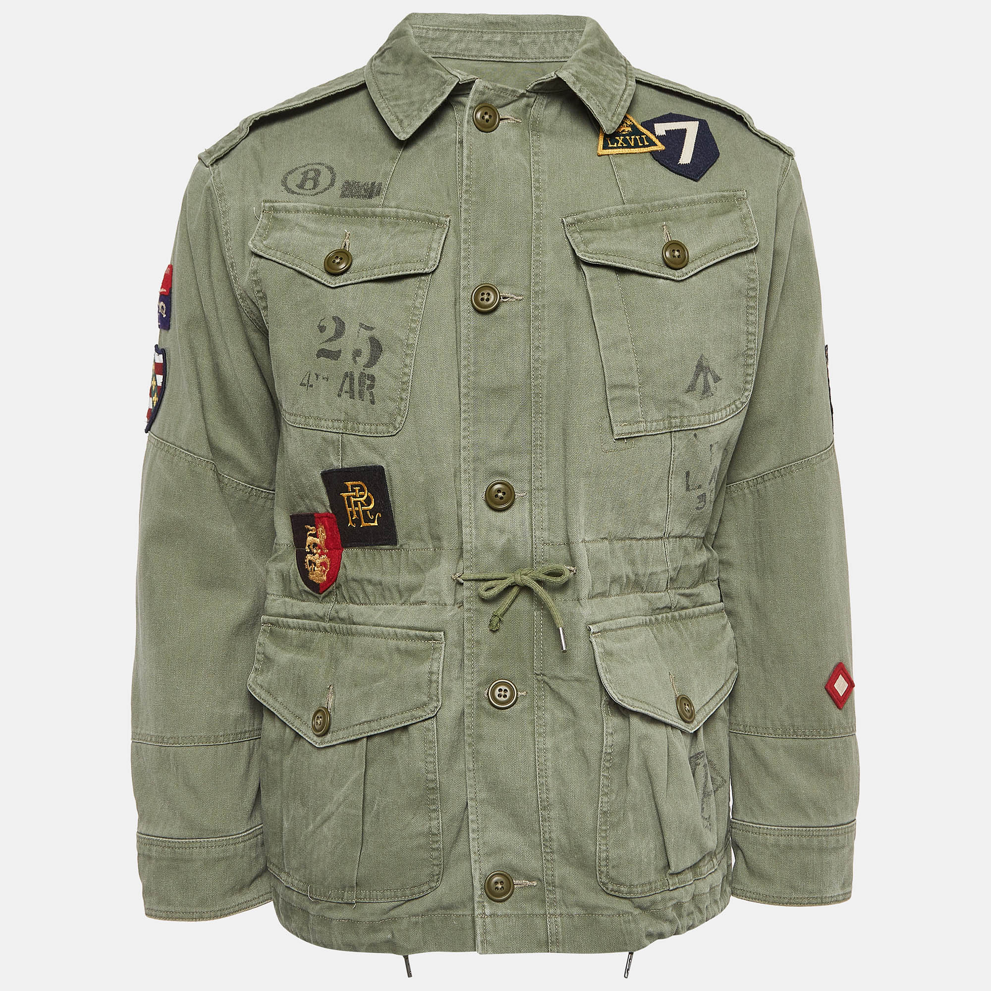 

Polo Ralph Lauren Green Applique Cotton Field Jacket S