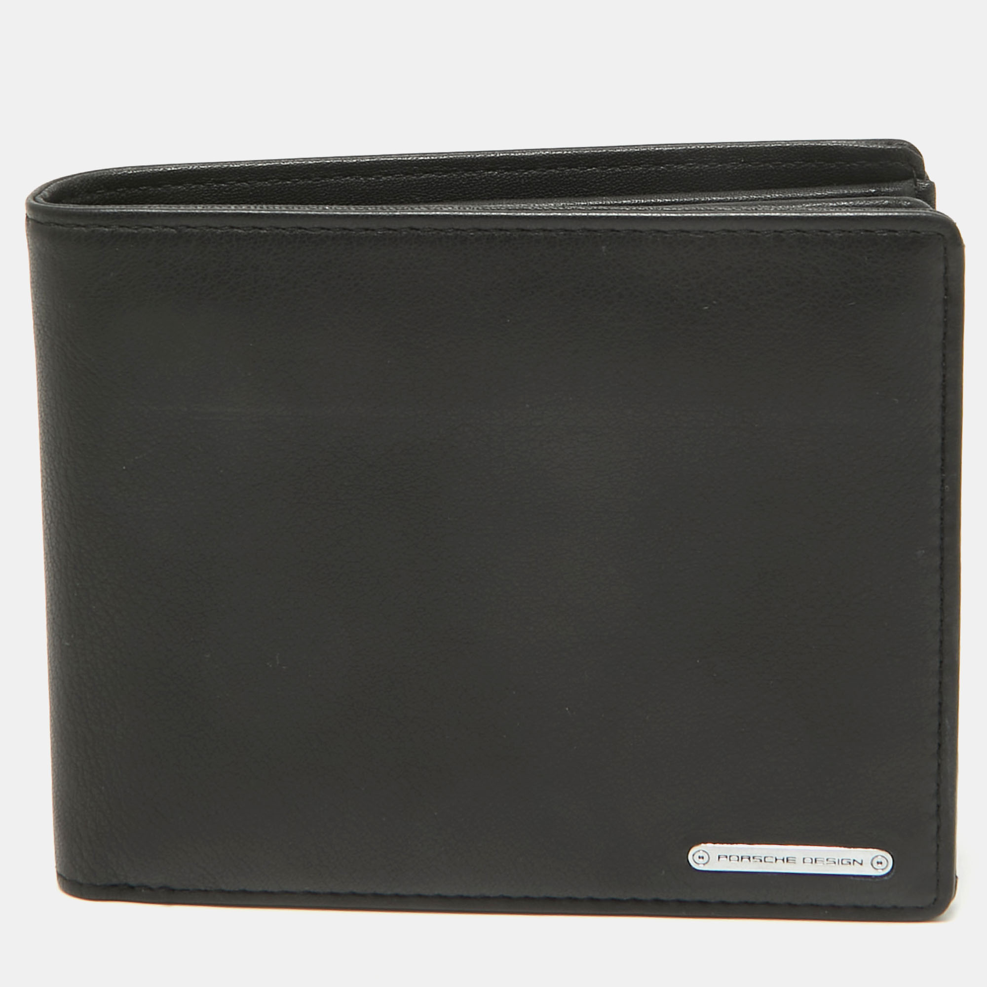 

Porsche Design Black Leather Logo Bifold Wallet