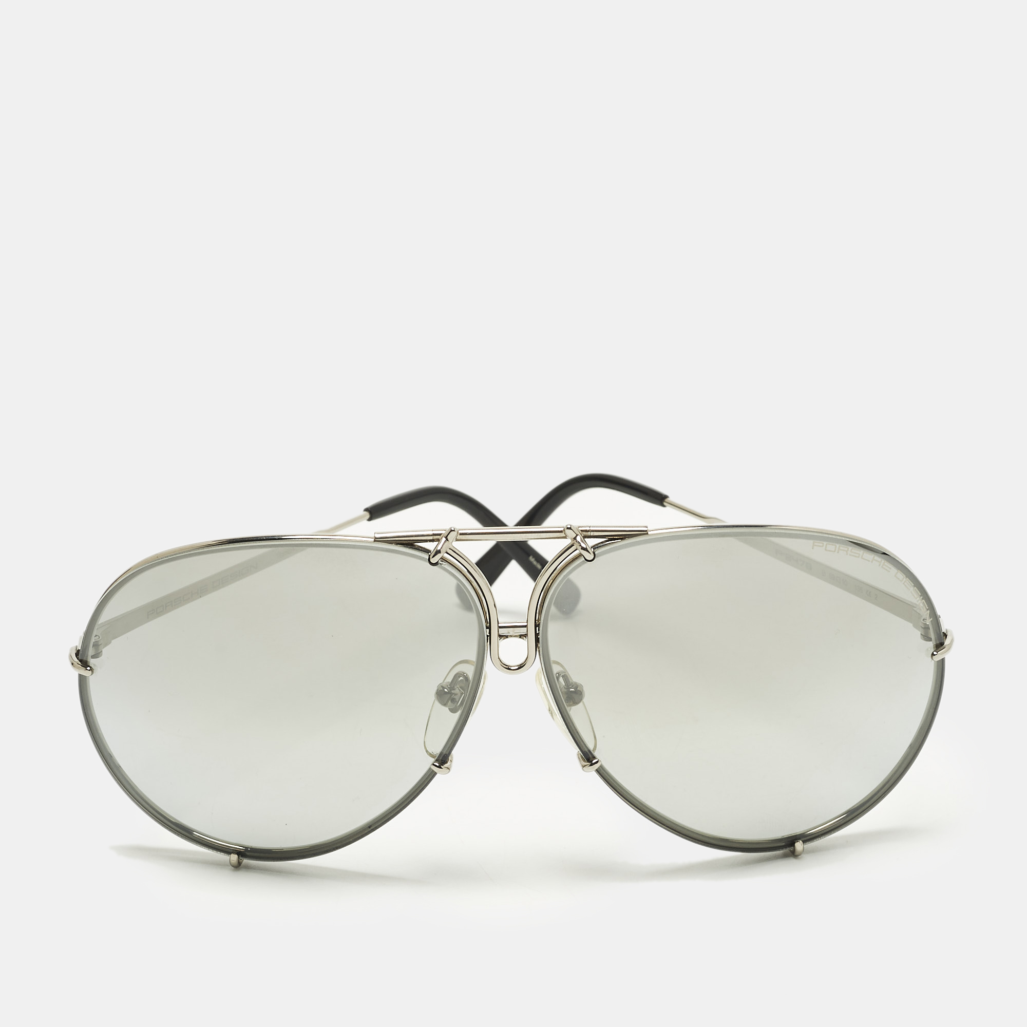 

Porsche Design Grey/Silver Tone Gradient P 8478 Aviator Sunglasses
