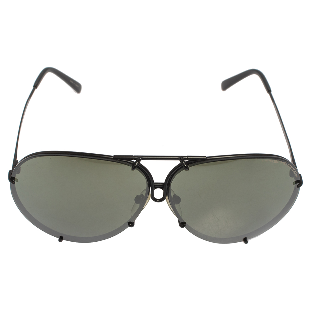 

Porsche Design Black/Green P'8478 Mirrored Aviator Sunglasses