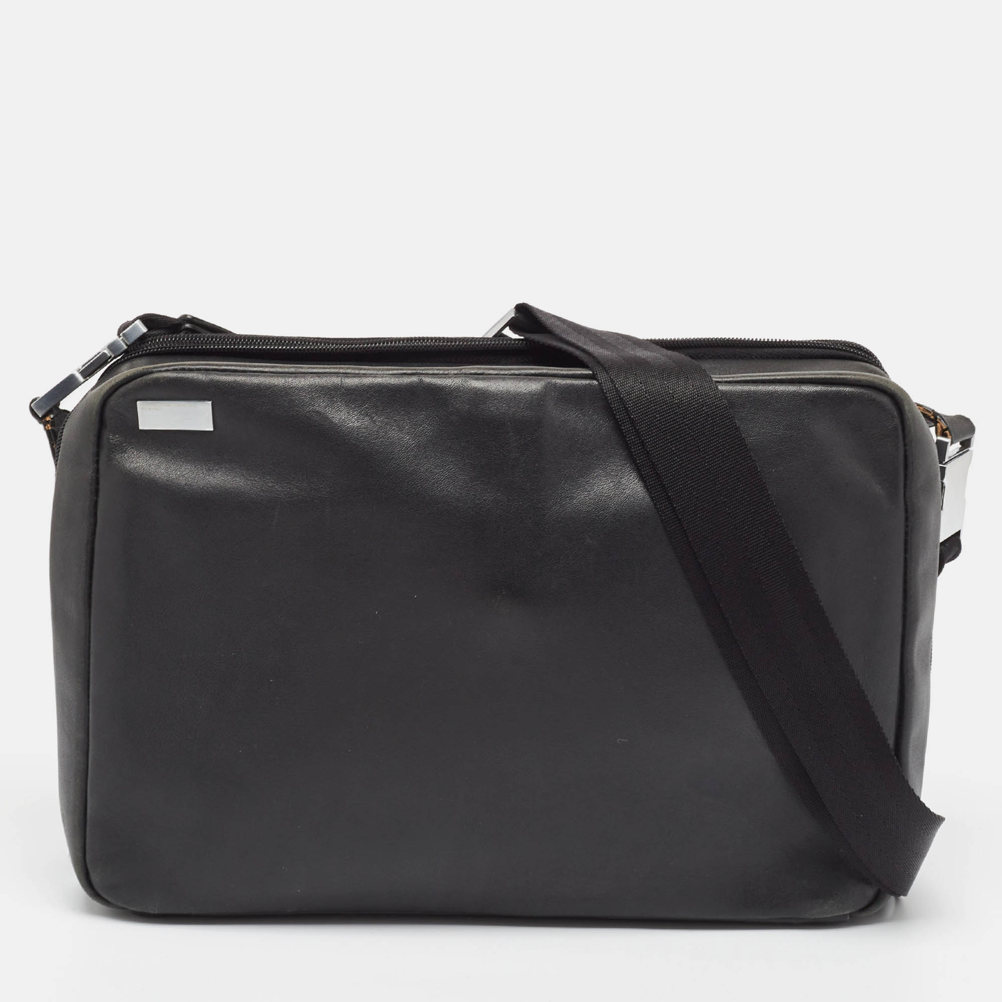 

Porsche Design Black Leather Zip Laptop Bag