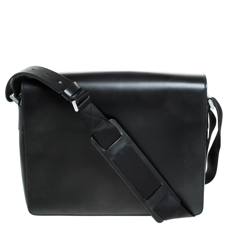 Porche Design Black Leather Messenger Bag Porsche Design | TLC