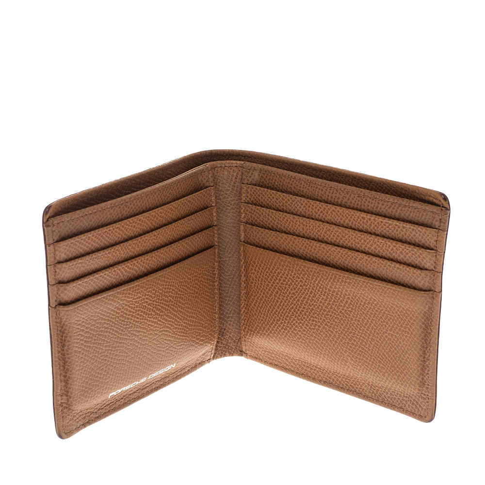 

Porsche Design Tan Leather French H8 Classic 3.0 Billfold Wallet