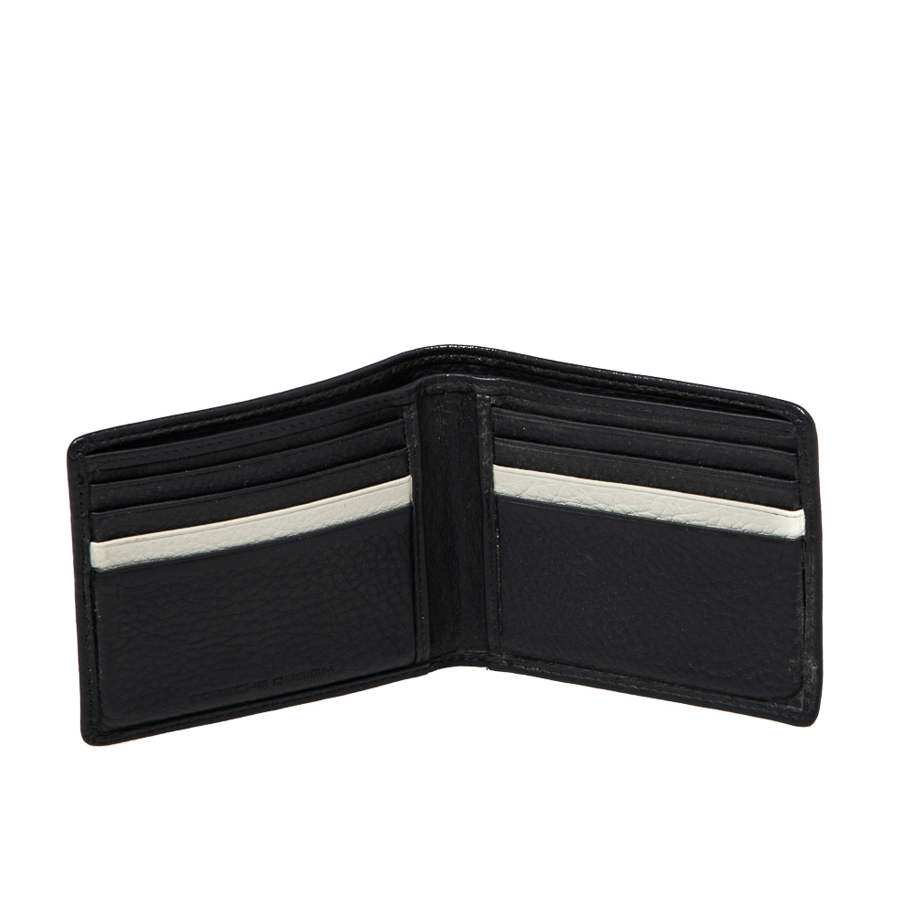 

Porsche Design Navy Blue Grained Leather Bifold Wallet