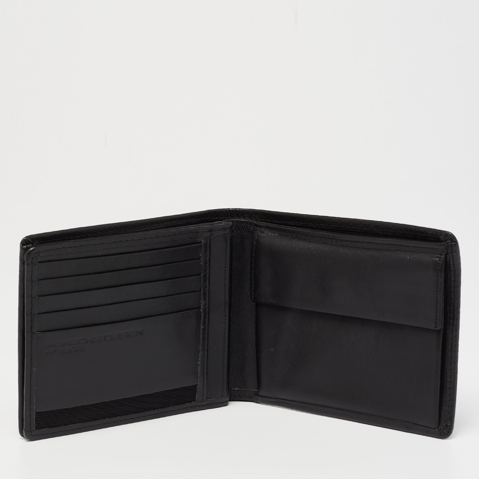 

Porsche Design Black Logo Embossed Leather Bifold Wallet