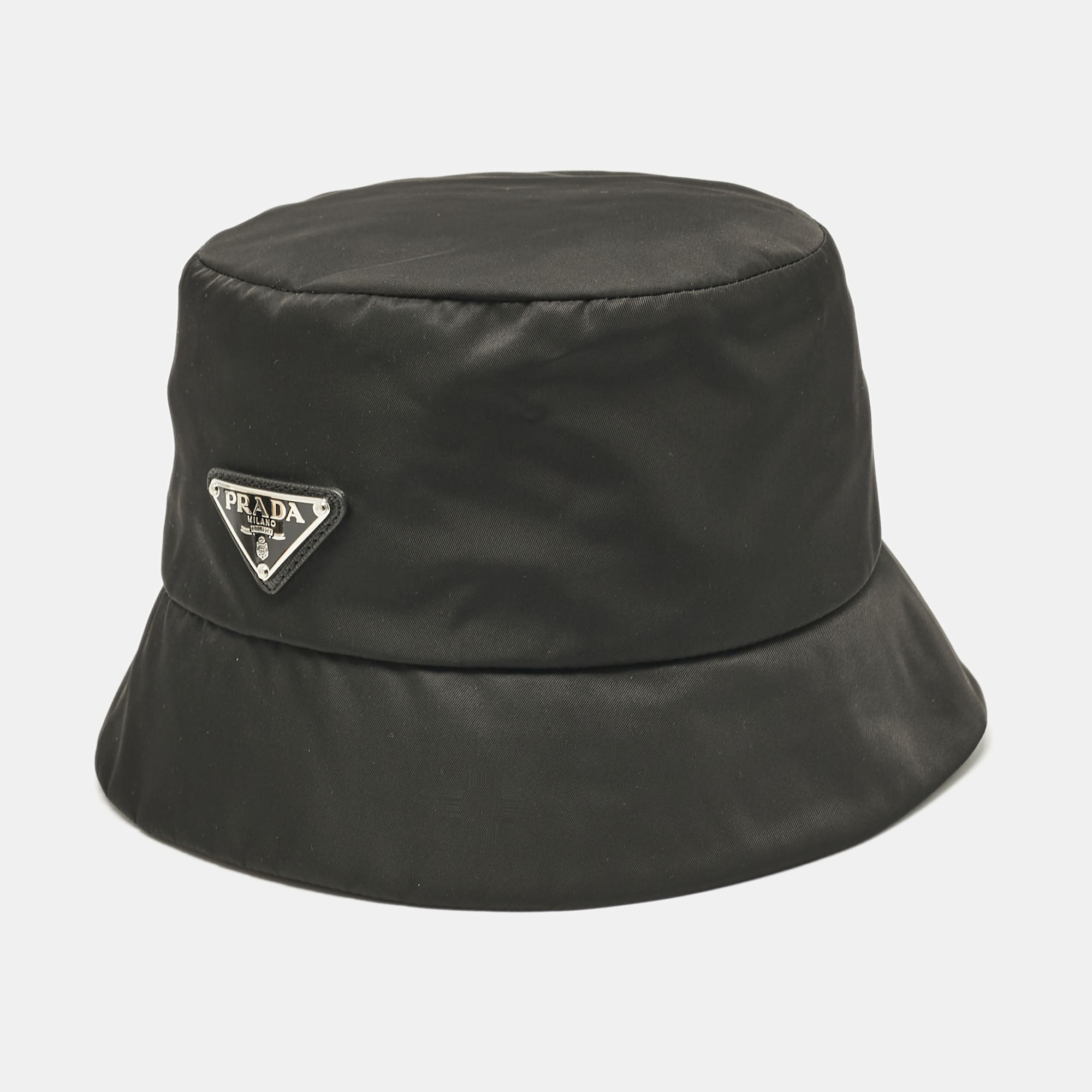 

Prada X Adidas Black Logo Applique Re-Nylon Bucket Hat