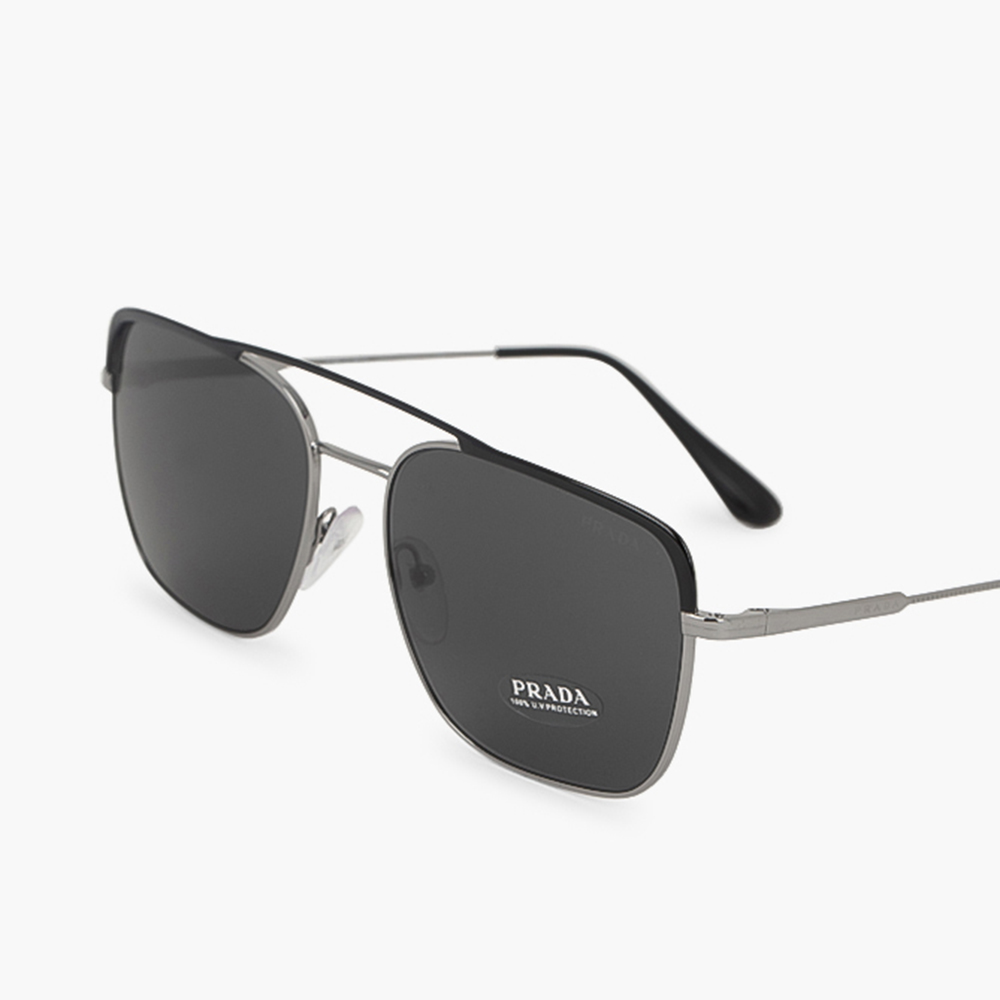 

Prada Silver Conceptual Aviator Sunglasses