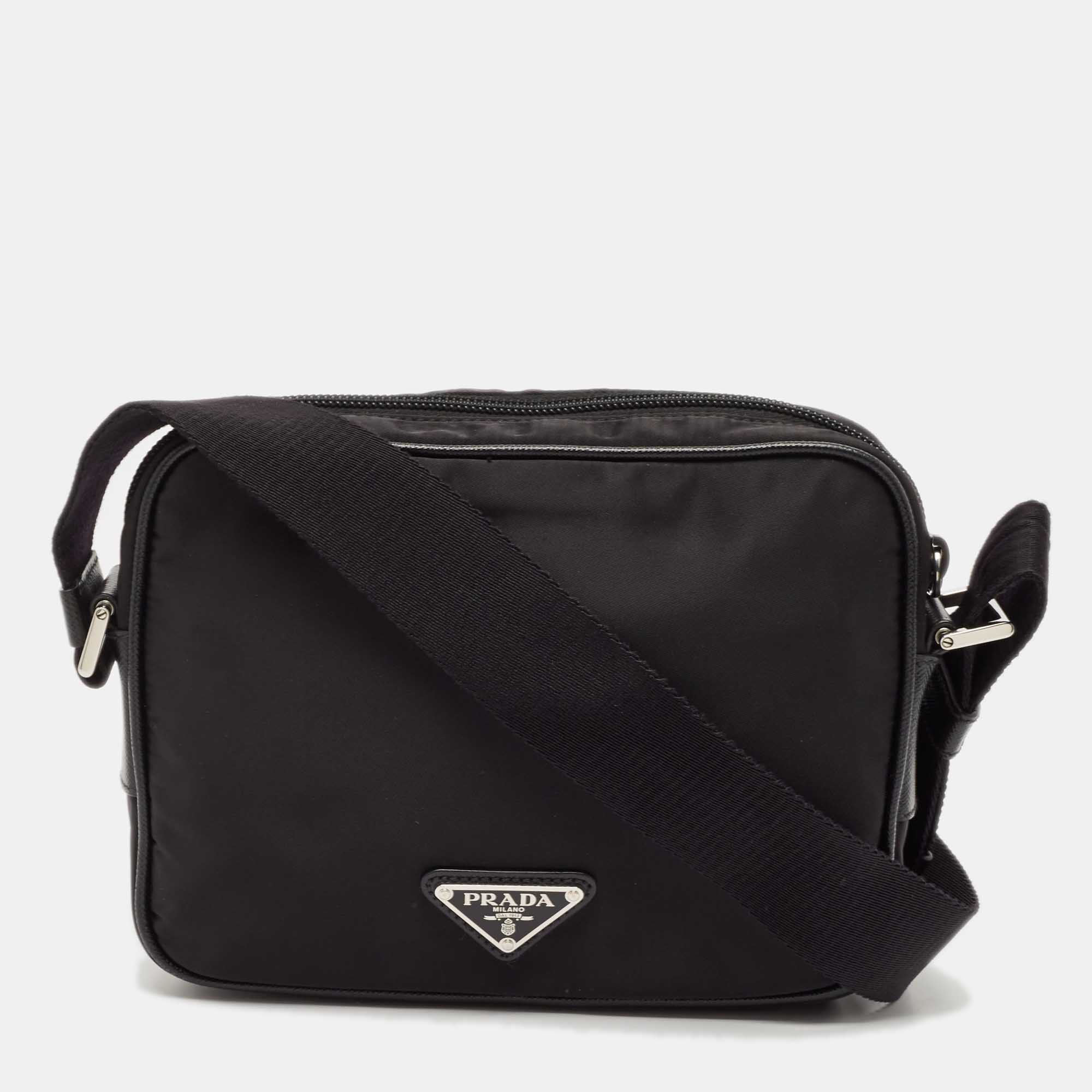 

Prada Black Nylon Bandoliera Crossbody Bag