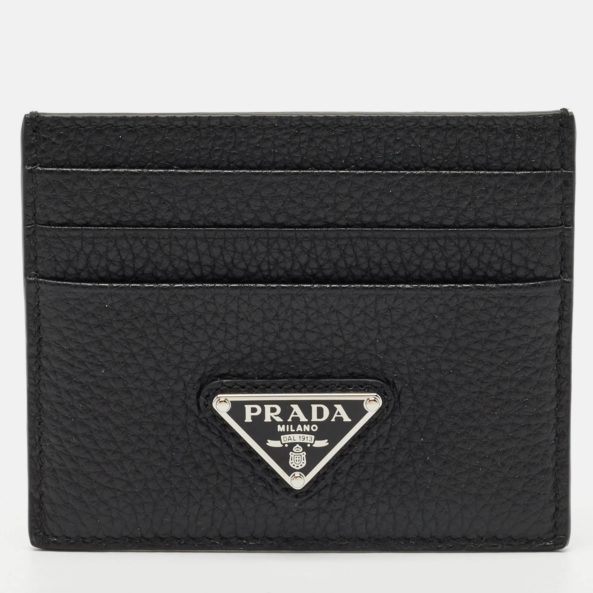 

Prada Black Vitello Daino Leather Card Holder