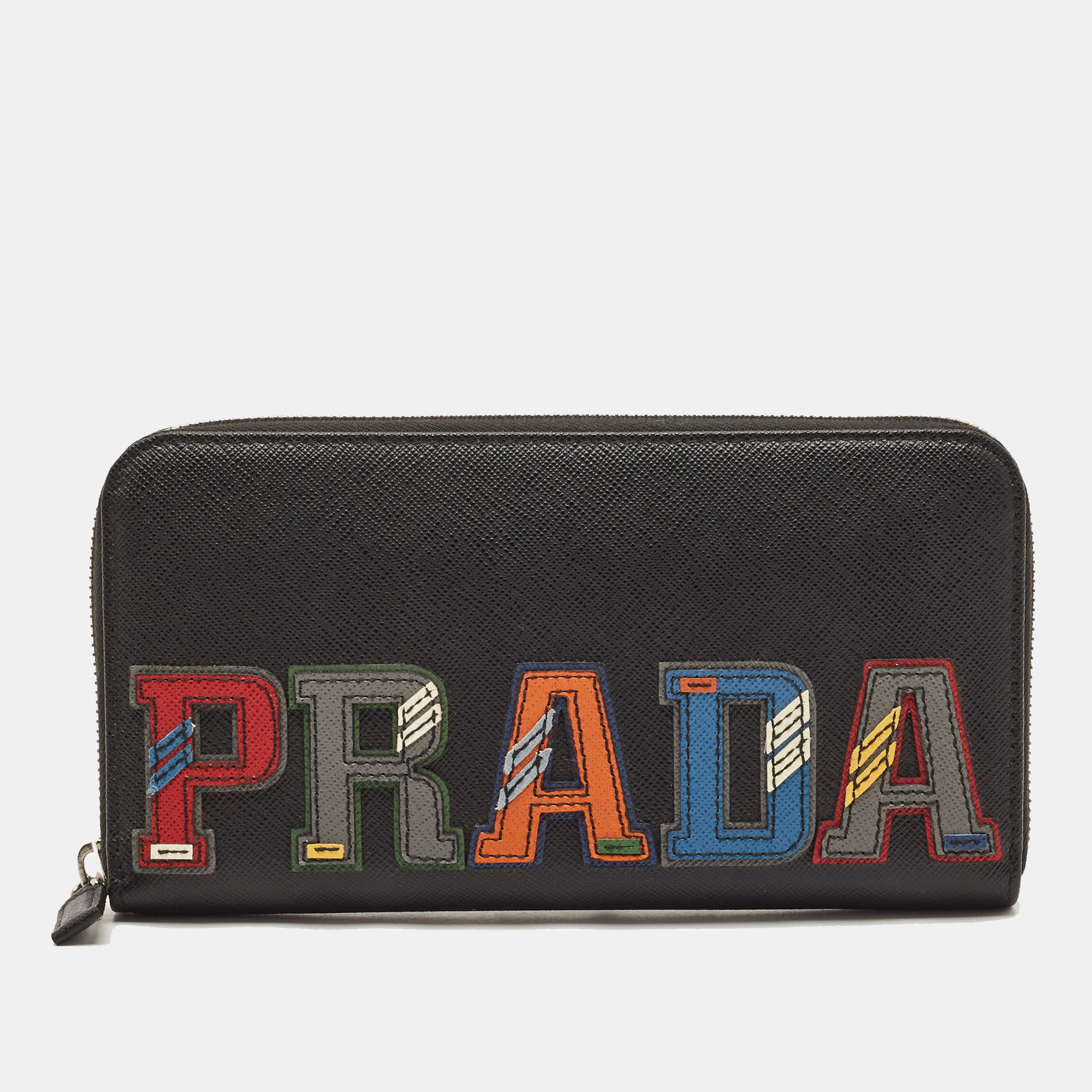 

Prada Multicolor Saffiano Leather Zip Around Wallet