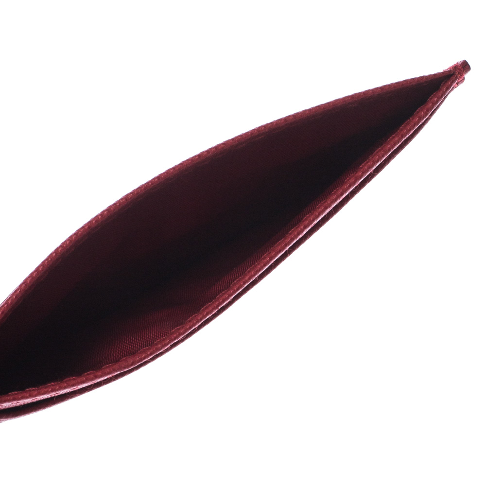 

Prada Red Saffiano Leather Card Holder