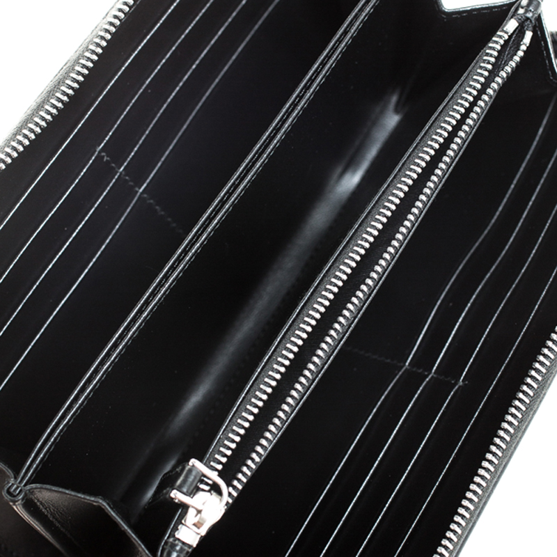 

Prada Black Saffiano Leather Zip Around Wallet