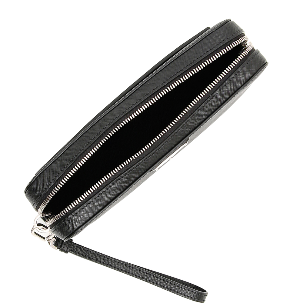 

Prada Black Nylon Single Zip Pouch