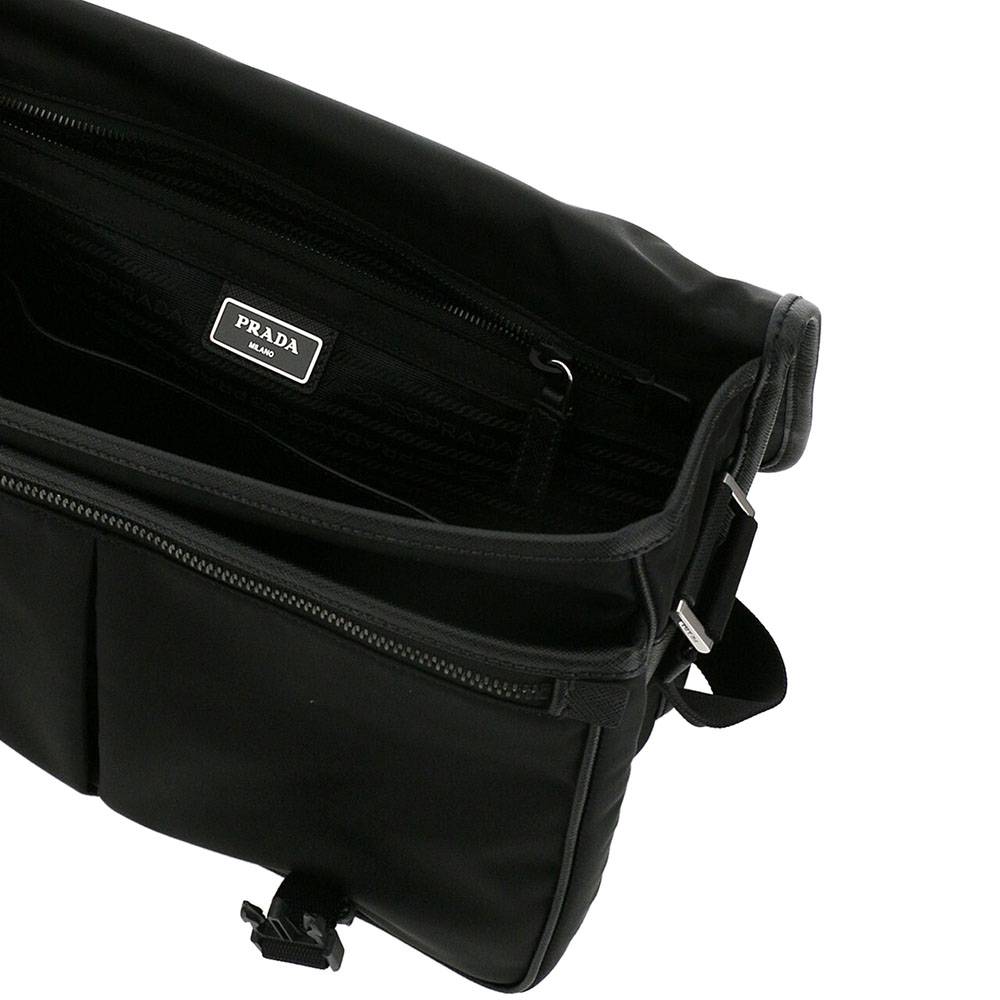 

Prada Black Nylon Flap Shoulder Bag