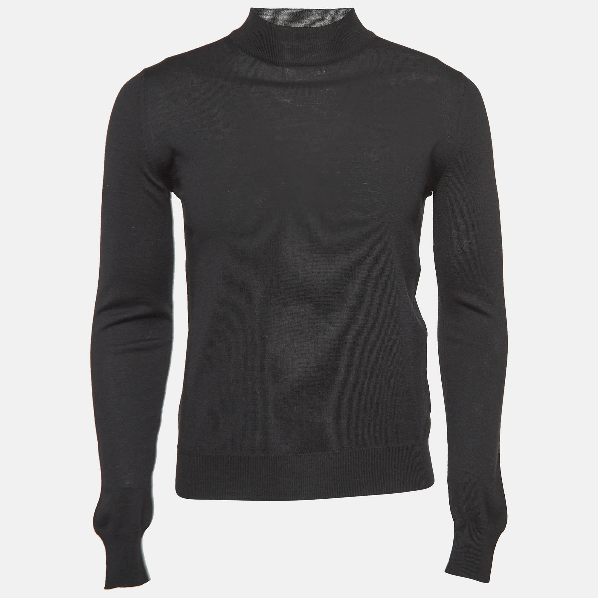 

Prada Black Rib Knit Turtleneck Sweater XS