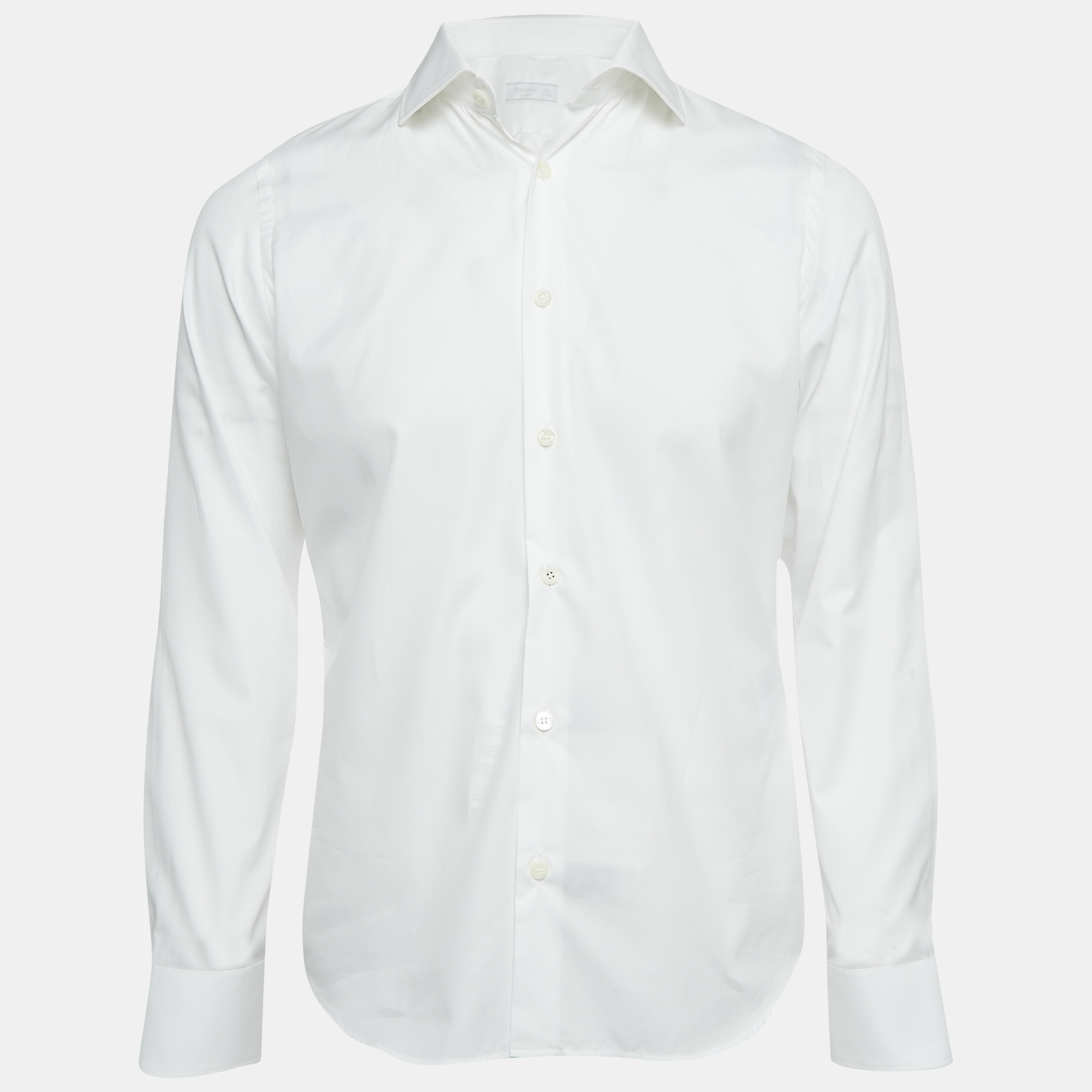 

Prada White Cotton Formal Shirt M