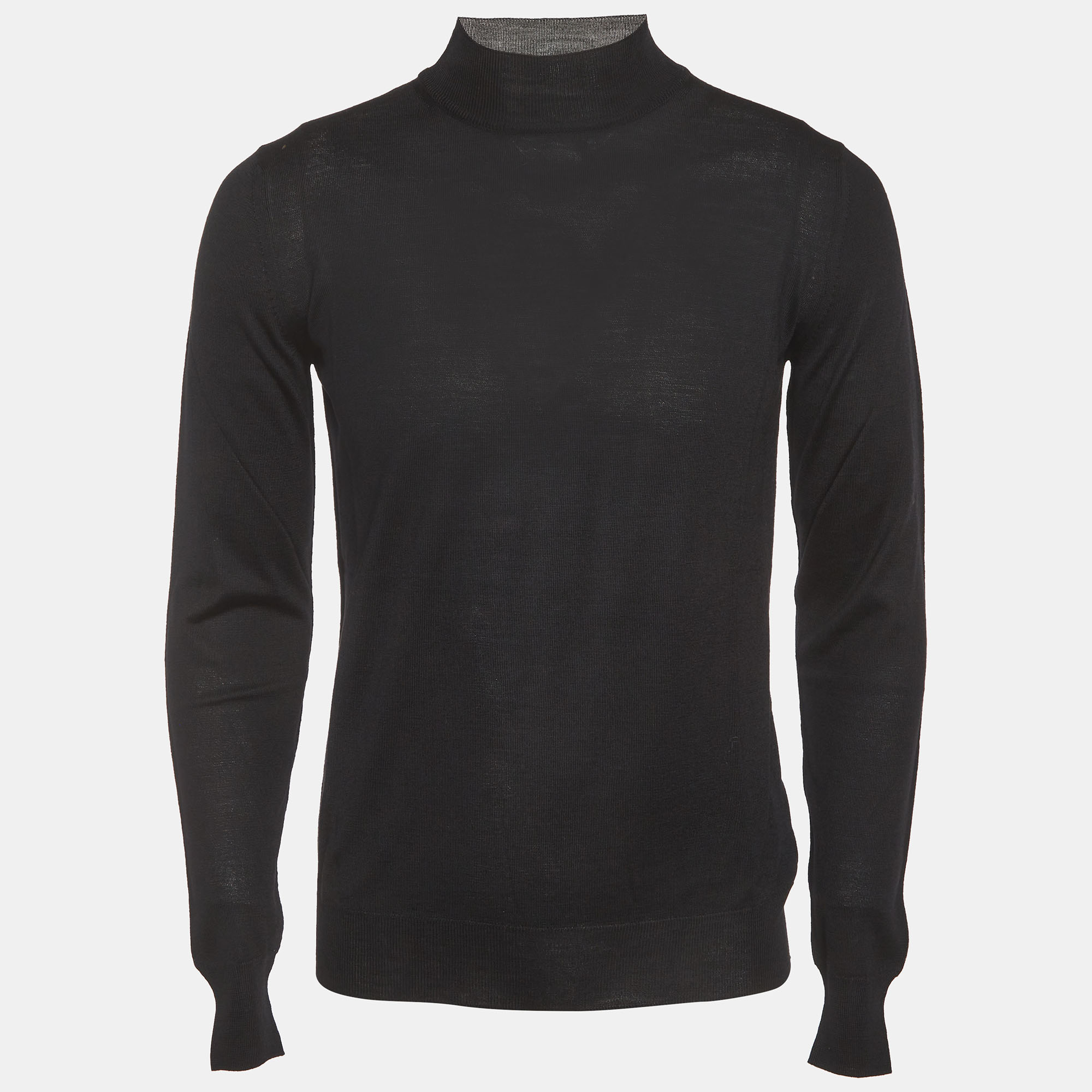 

Prada Black Wool Knit Turtle Neck Sweatshirt M