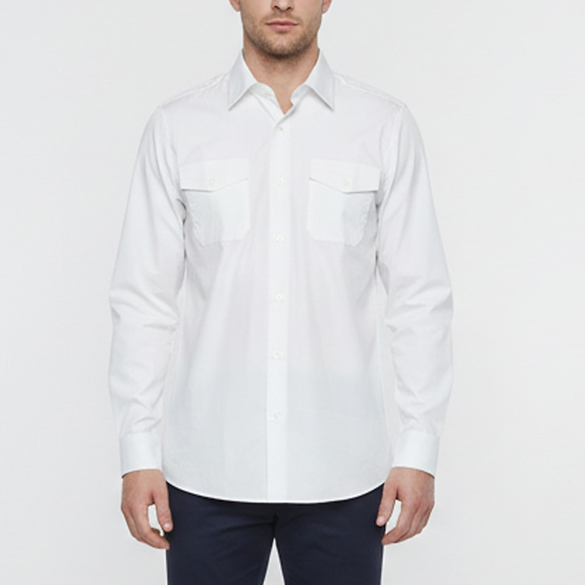 Prada White Poplin Button Up Shirt M