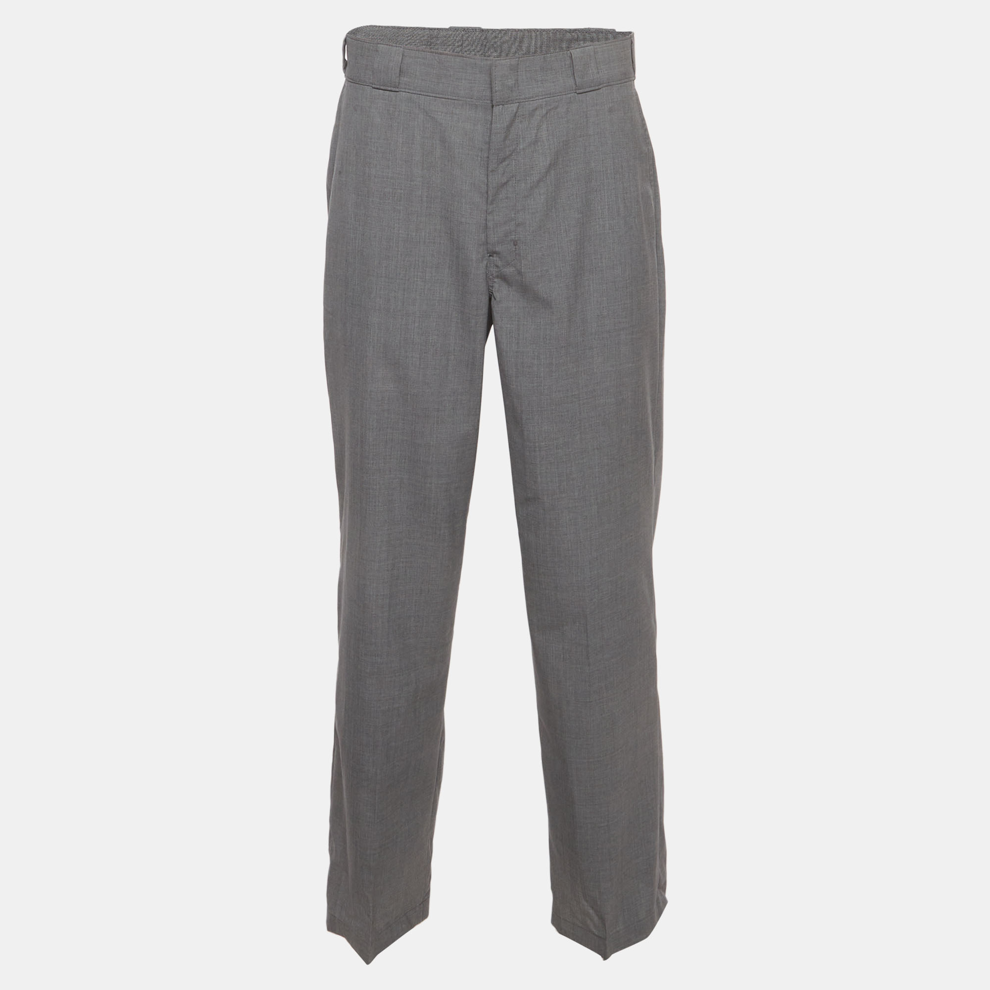 Prada Grey Wool Superfine Regular Trousers  XL