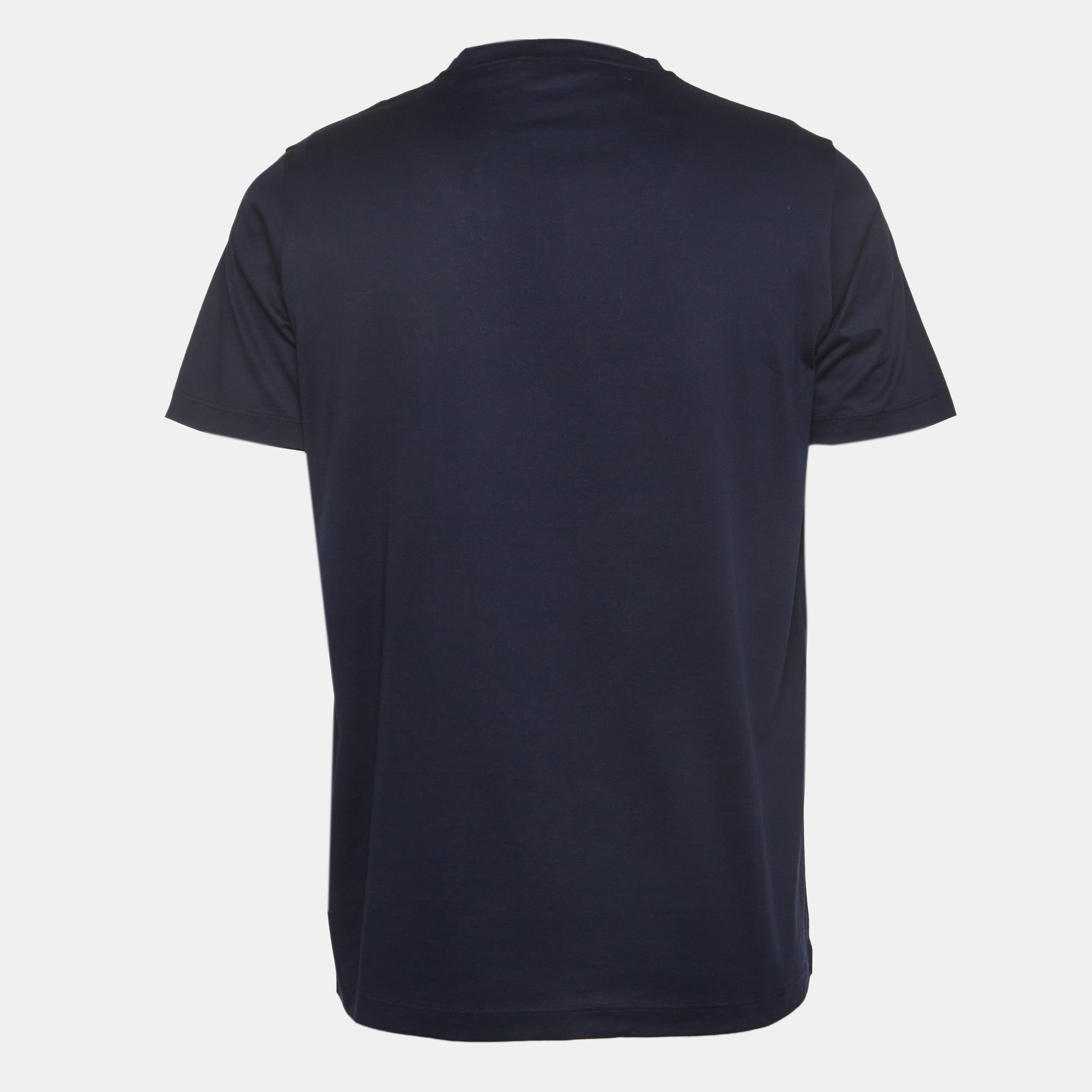 

Prada Navy Blue Cotton Crew Neck T-Shirt