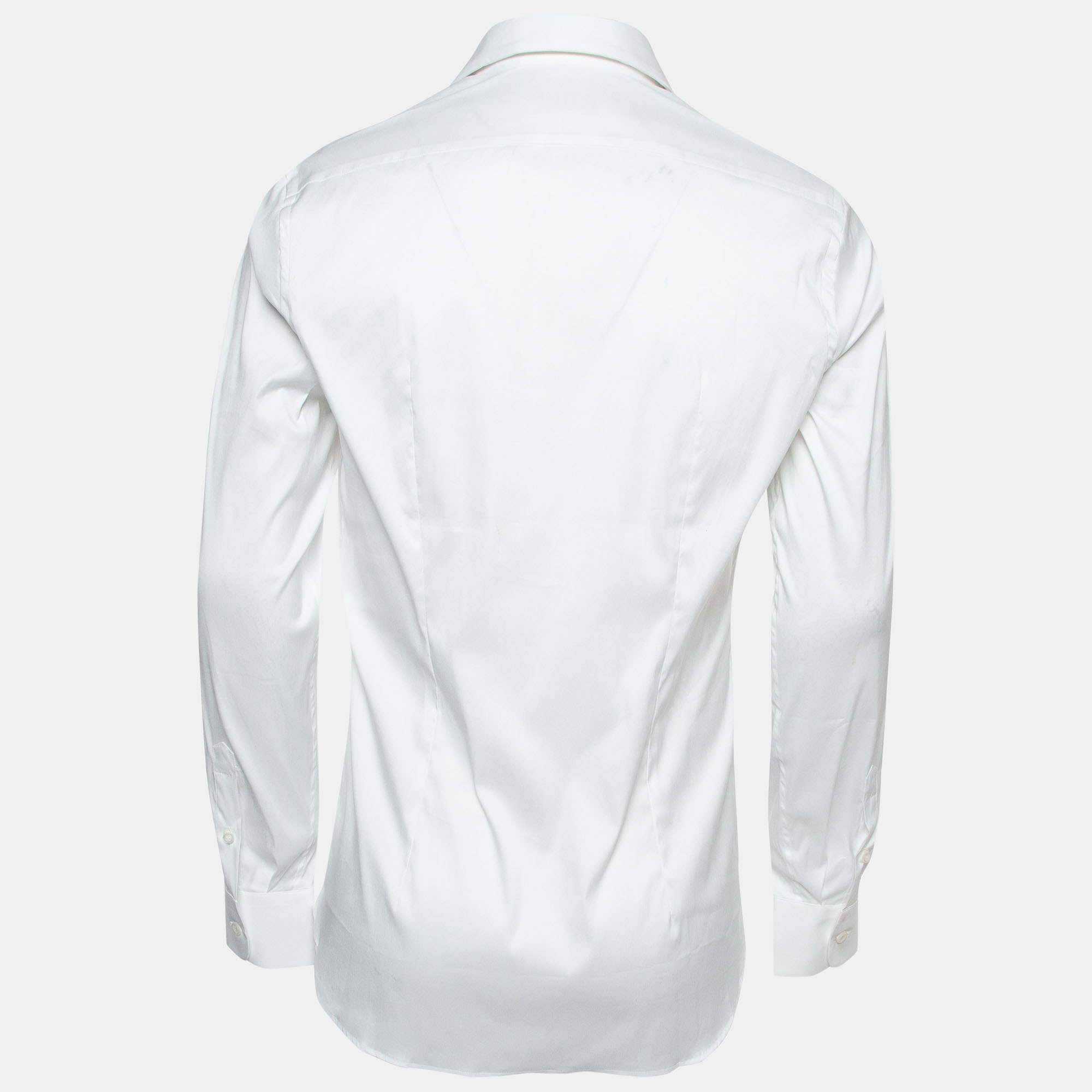 

Prada White Cotton Stretch Long Sleeve Shirt
