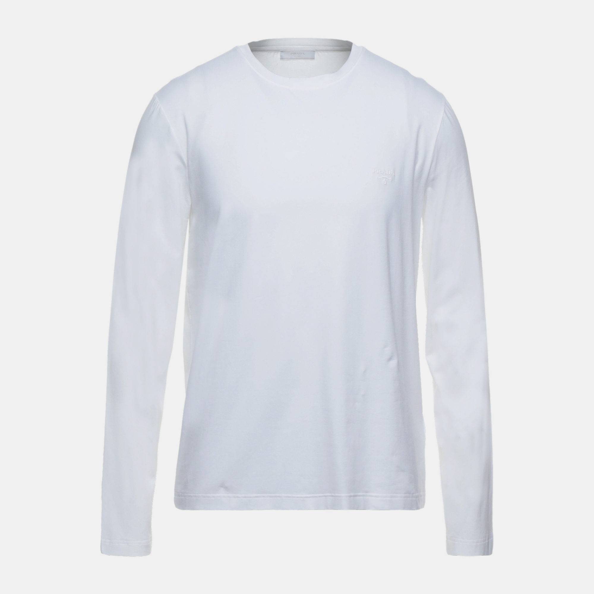 Pre-owned Prada Cotton T-shirt Xxl In White