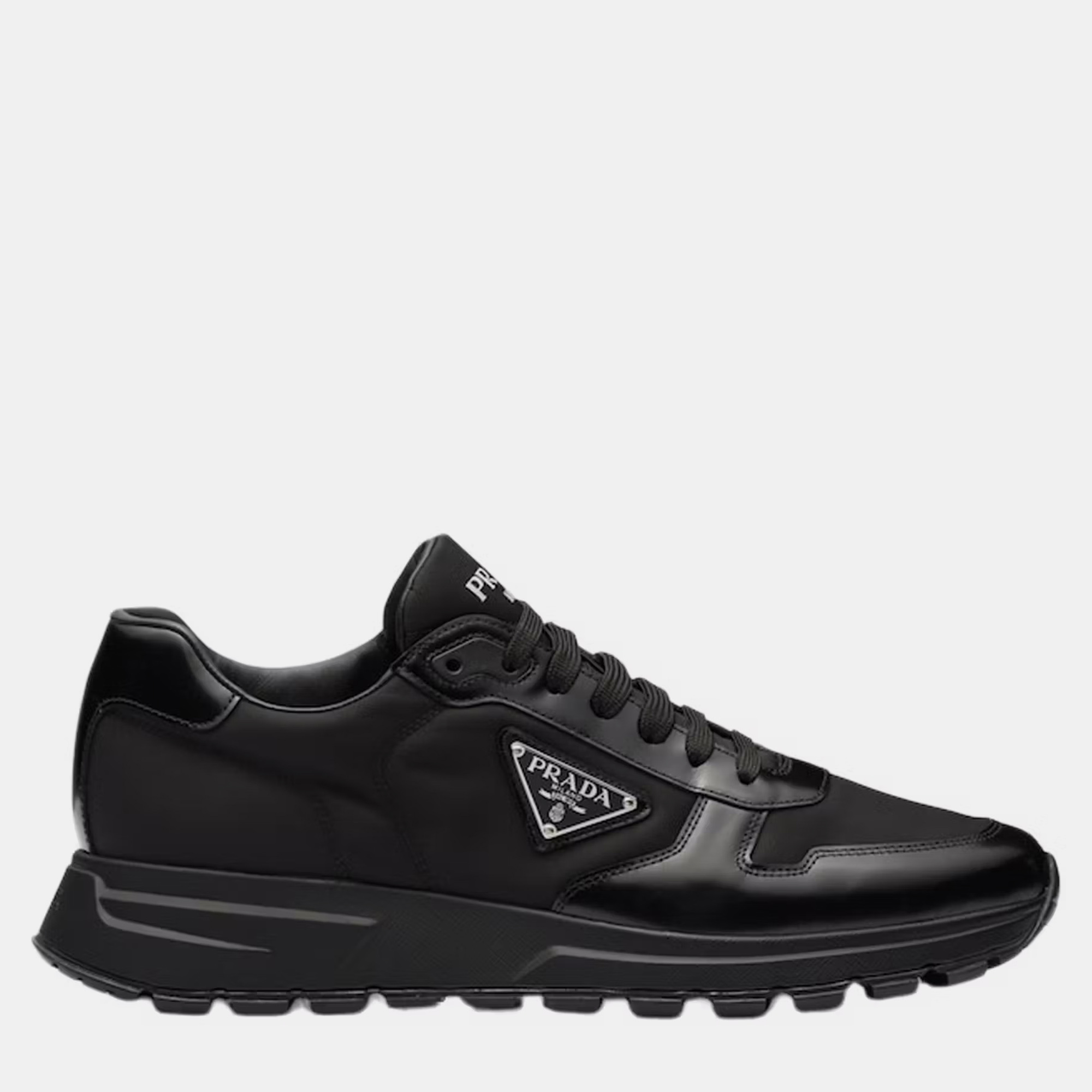 

Prada Black Re-Nylon Brushed Leather PRAX 01 Sneaker EU