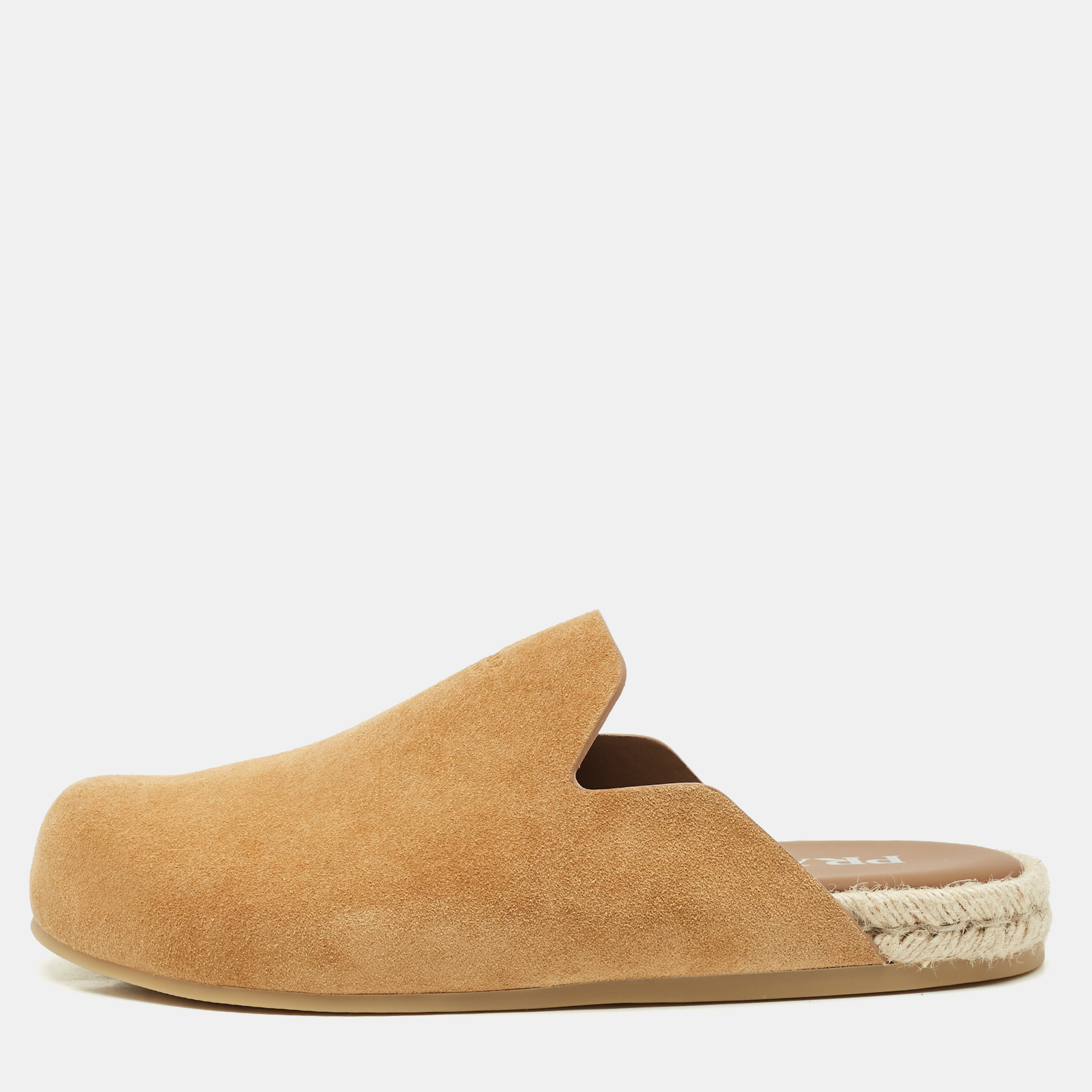 

Prada Tan Suede Espadrille Mules Size 41