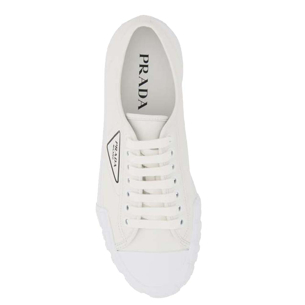 

Prada White Leather Wheel Sneakers Size EU  UK 5