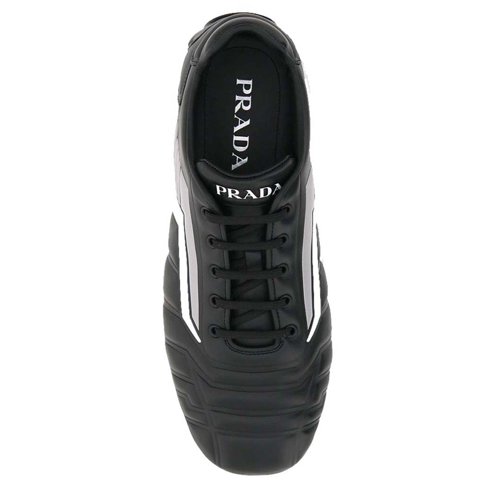

Prada Black/Grey Rev Leather Sneakers EU  UK 10