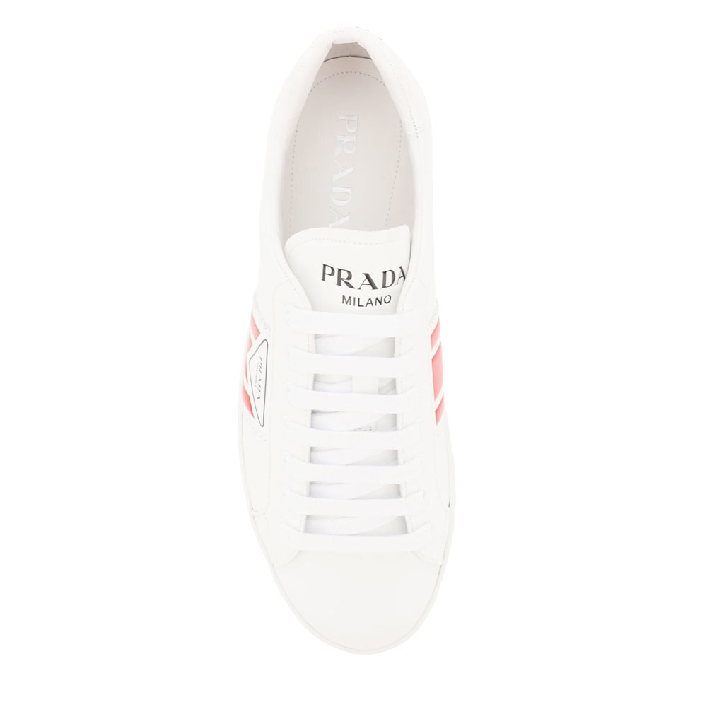 

Prada White/Red New Avenue Leather Sneakers Size EU  UK 7