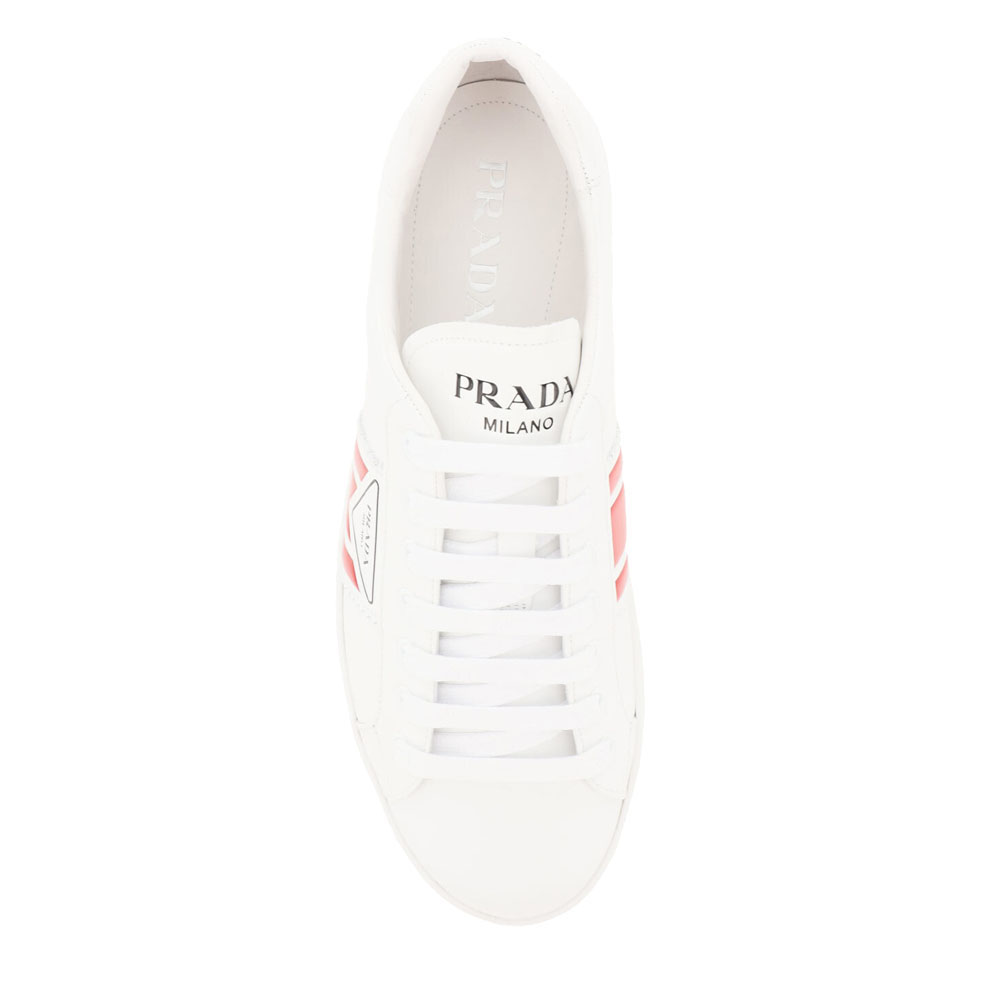 

Prada White/Red New Avenue Leather Sneakers Size EU  UK 8